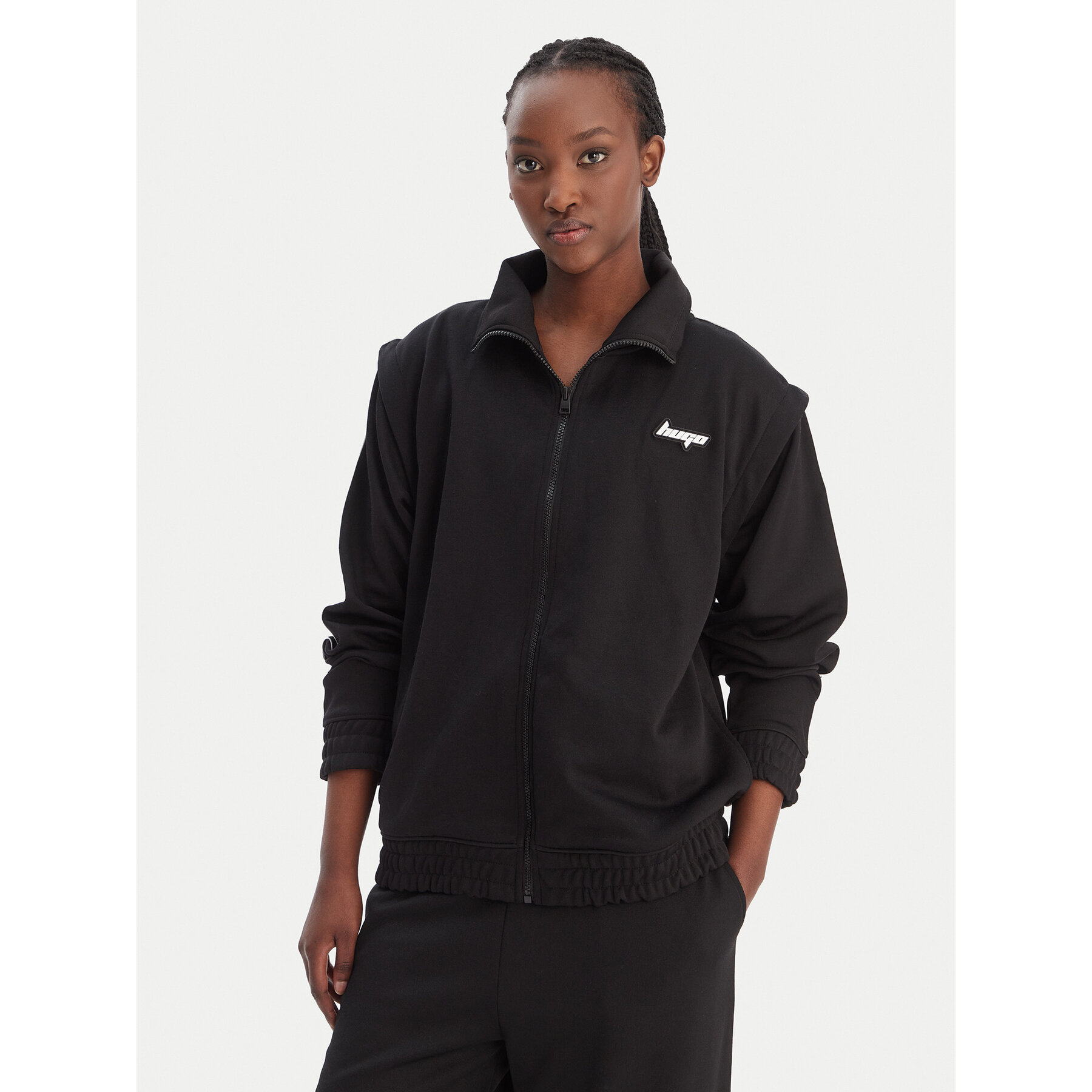 HUGO Sweatshirt Dateam 50554058 Schwarz Regular Fit