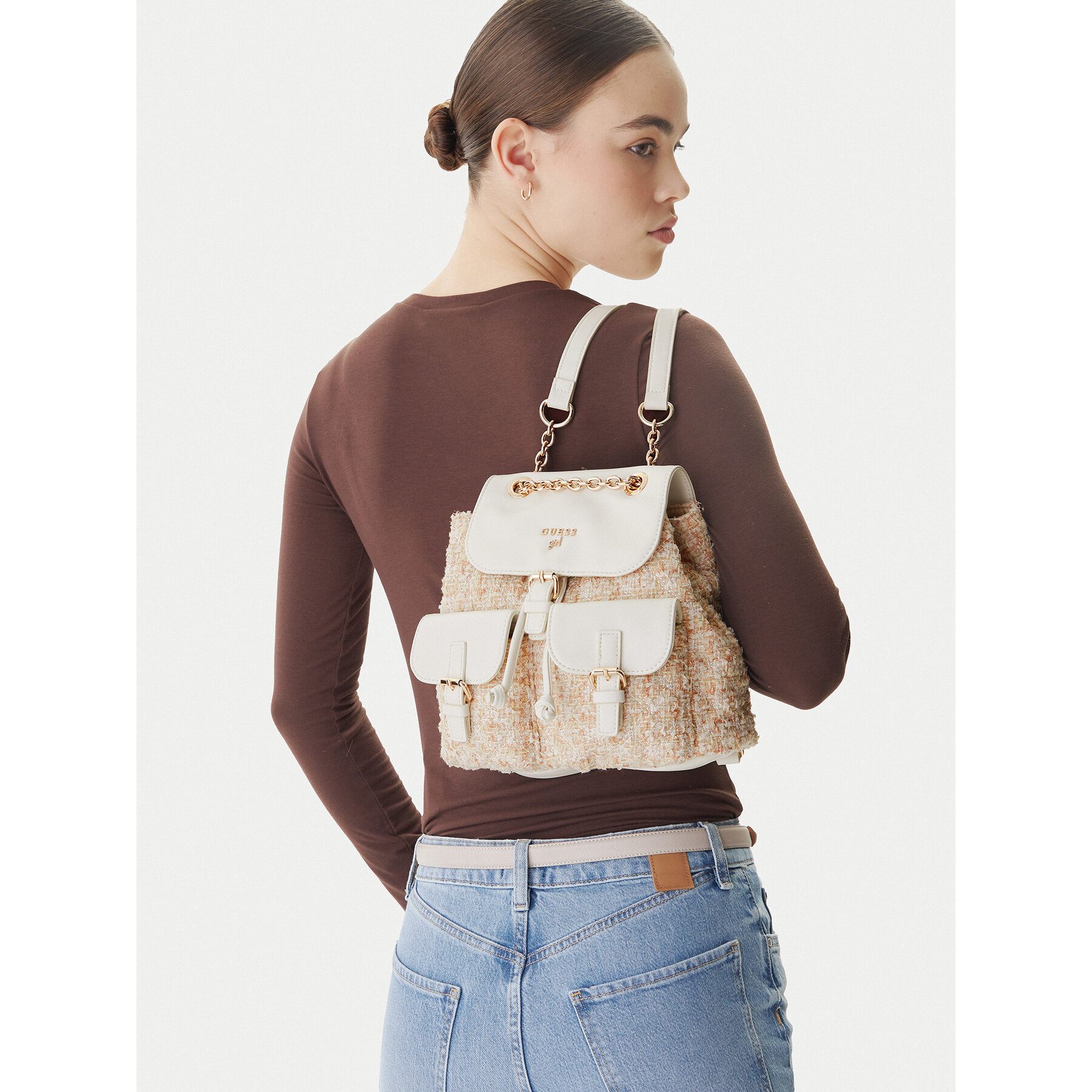 Rucsac Guess J5BZ20 W4100 Écru