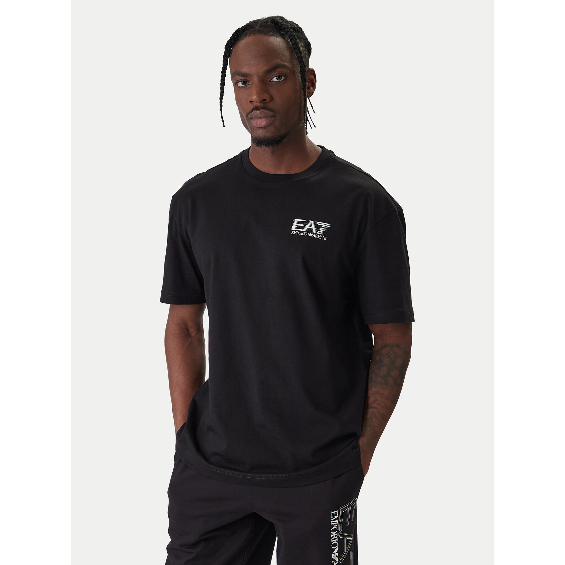 EA7 Emporio Armani T-Shirt 7M001327 AF17789 UC001 Schwarz Relaxed Fit