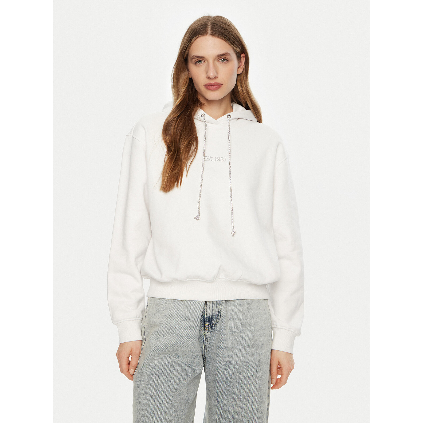 Guess Sweatshirt W5RQ00 KBY51 Weiß Regular Fit