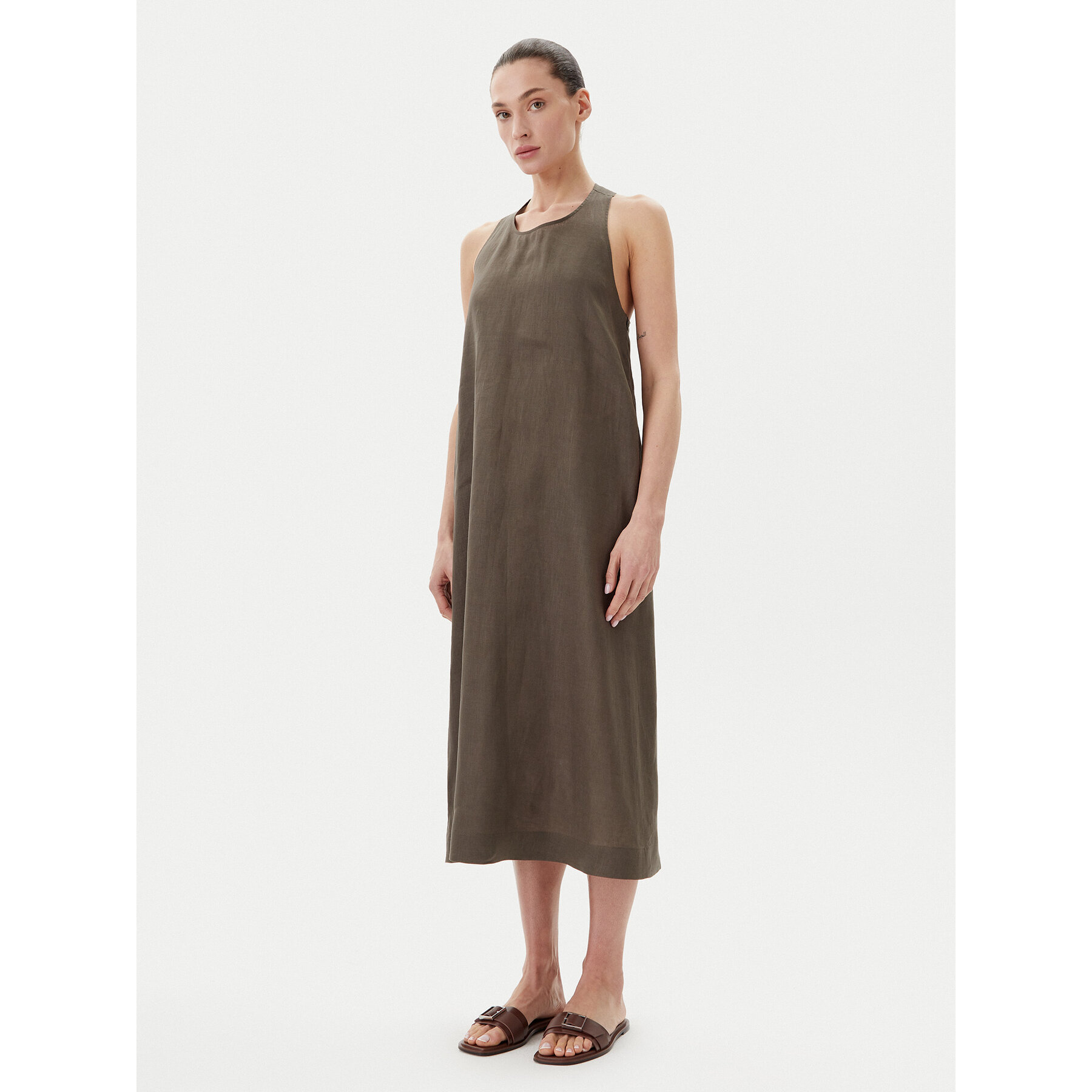 Max Mara Leisure Sommerkleid Douglas 2516221018 Grün Relaxed Fit