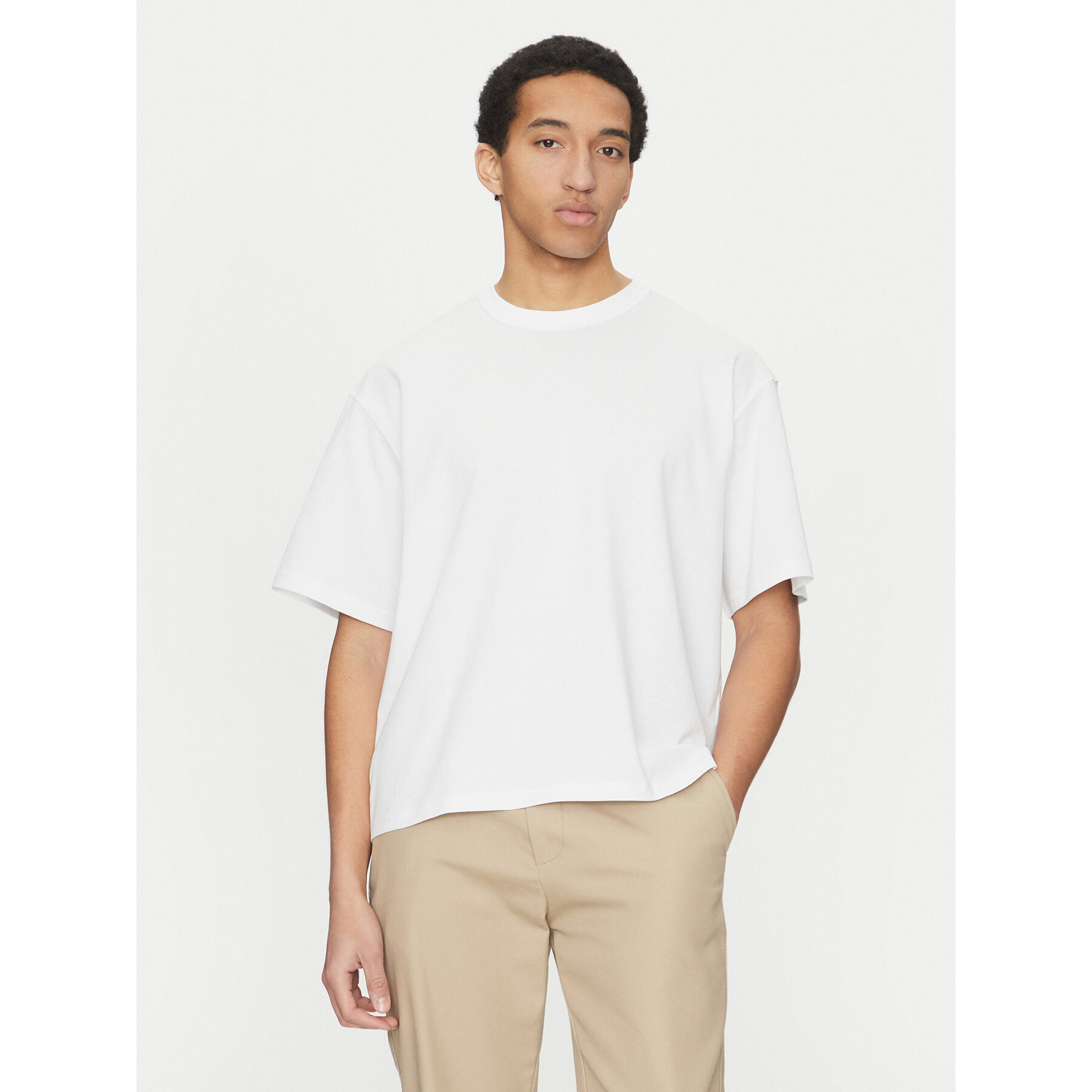 Jack & Jones T-shirt Manchester 12275656 Bianco Cropped Fit