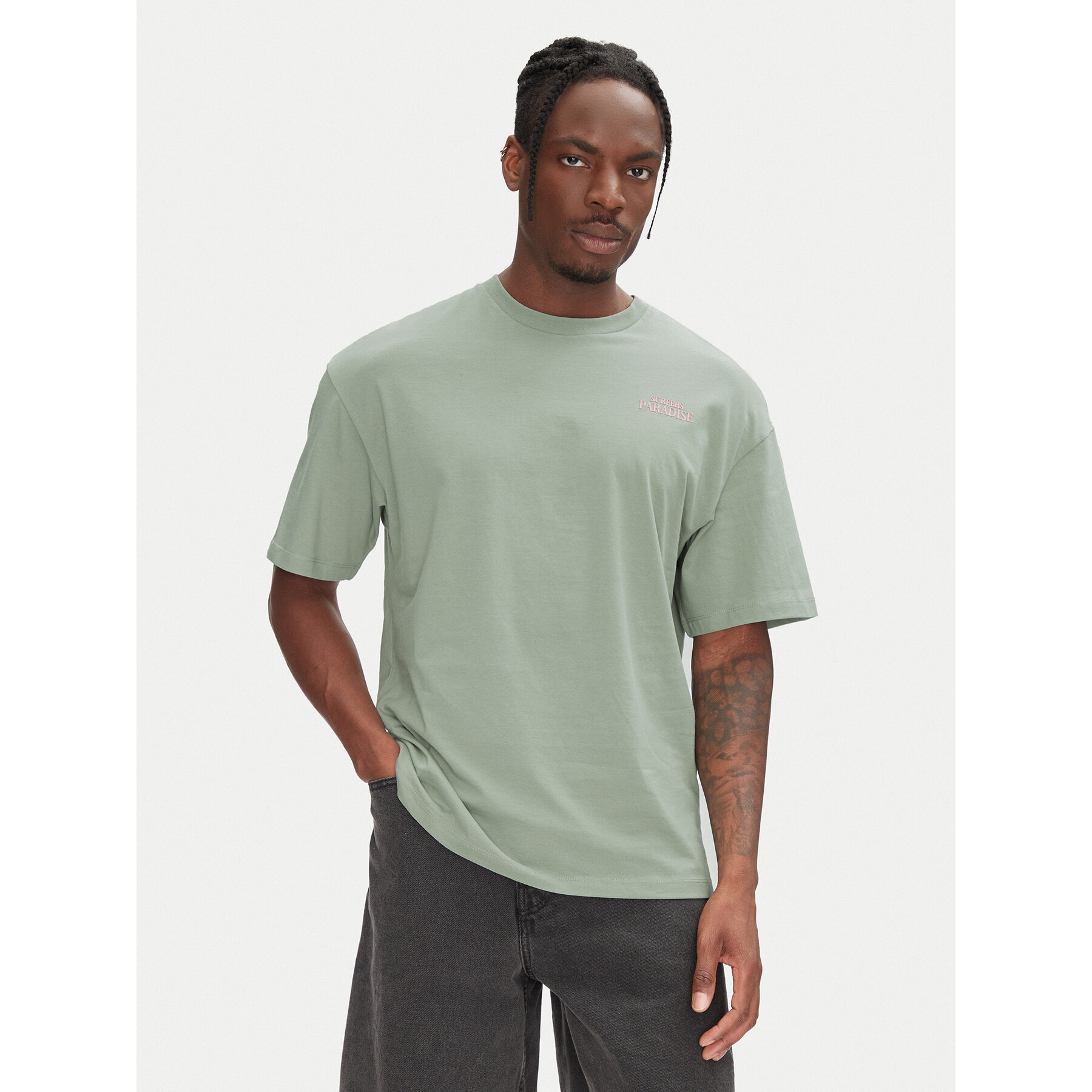 Jack & Jones Póló Ames 12268471 Zöld Relaxed Fit