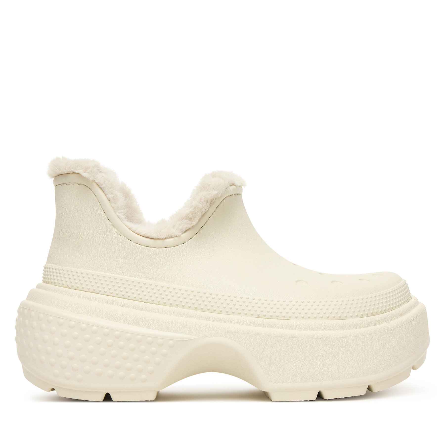 Cizme de zăpadă Crocs Stomp Lined Shorty Boot 210673 Écru