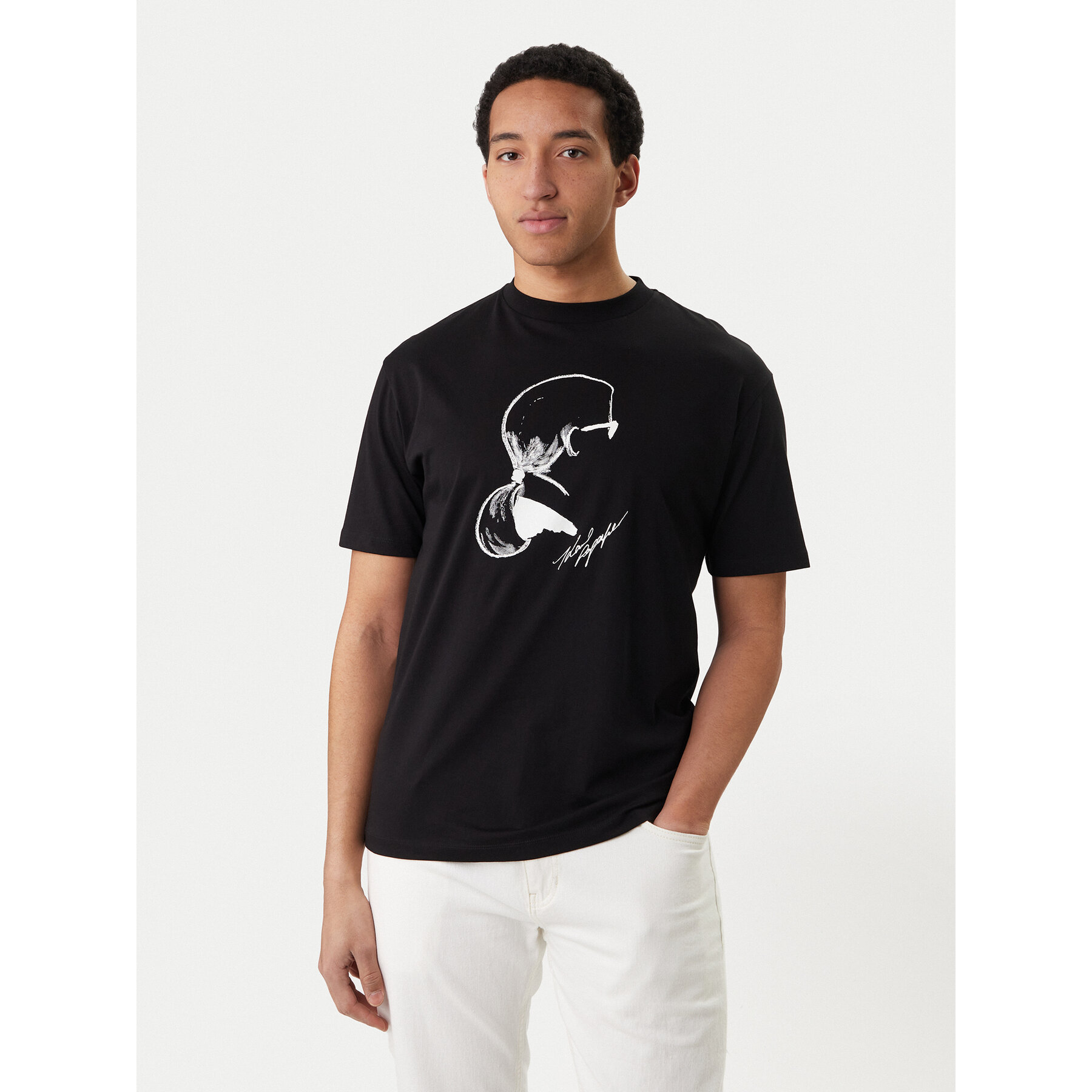 KARL LAGERFELD T-Shirt 755146 562224 Schwarz Loose Fit