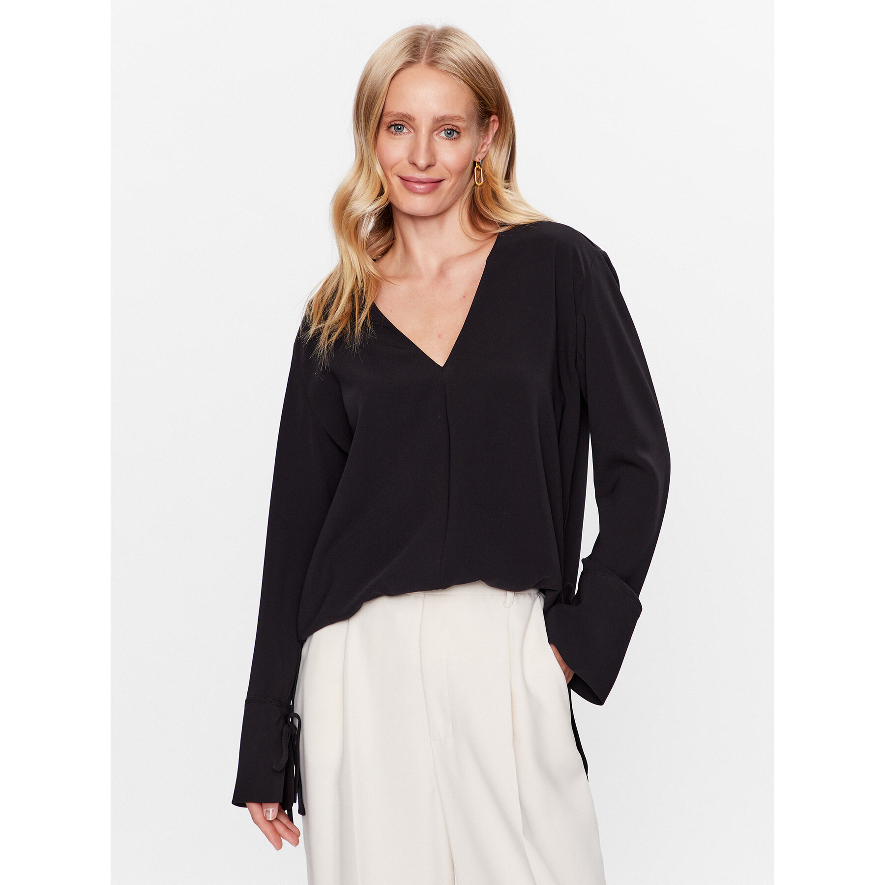 Calvin Klein Bluse K20K205688 Schwarz Regular Fit