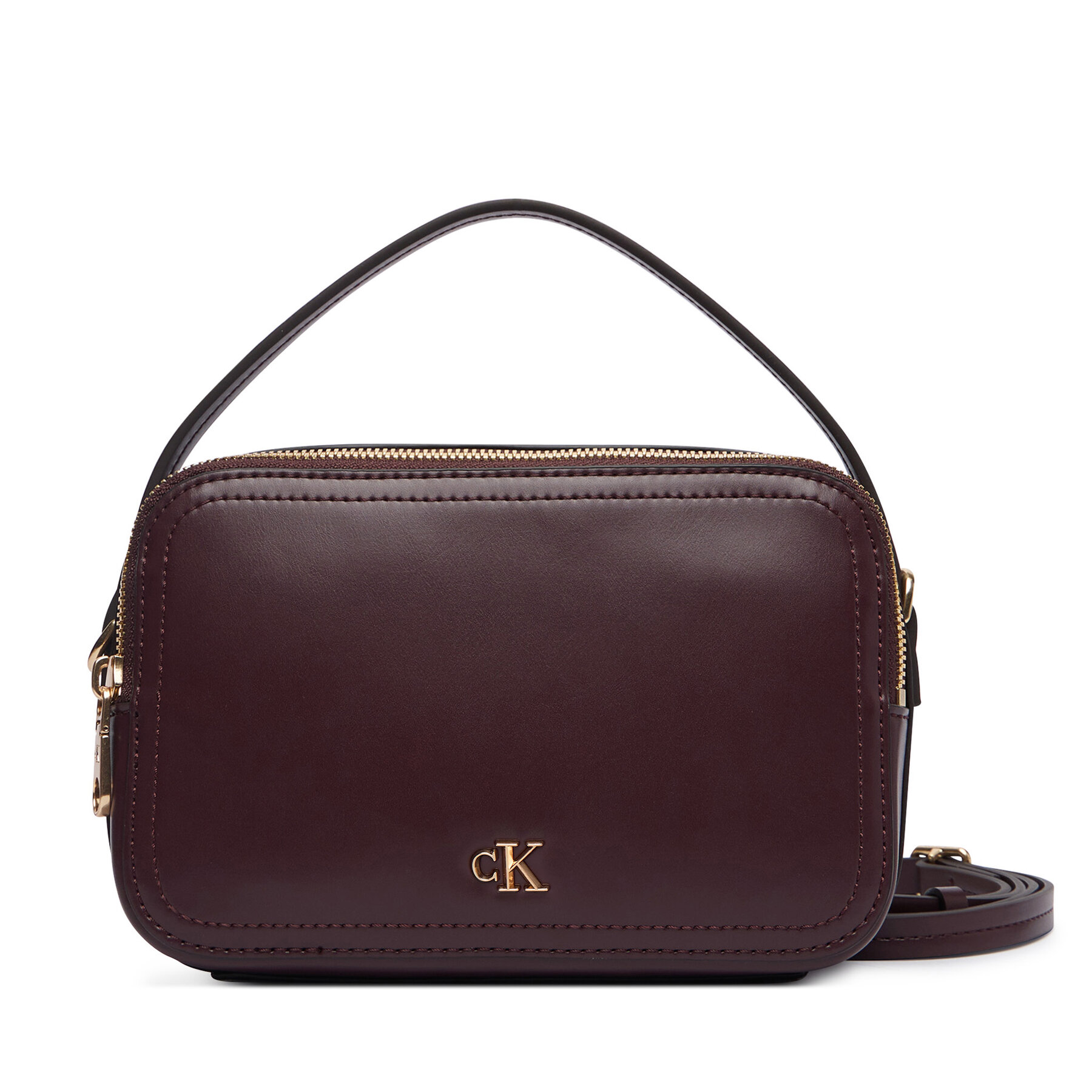 Τσάντα Calvin Klein Ck Hardware Camera Bag LV04F3678G Μπορντό