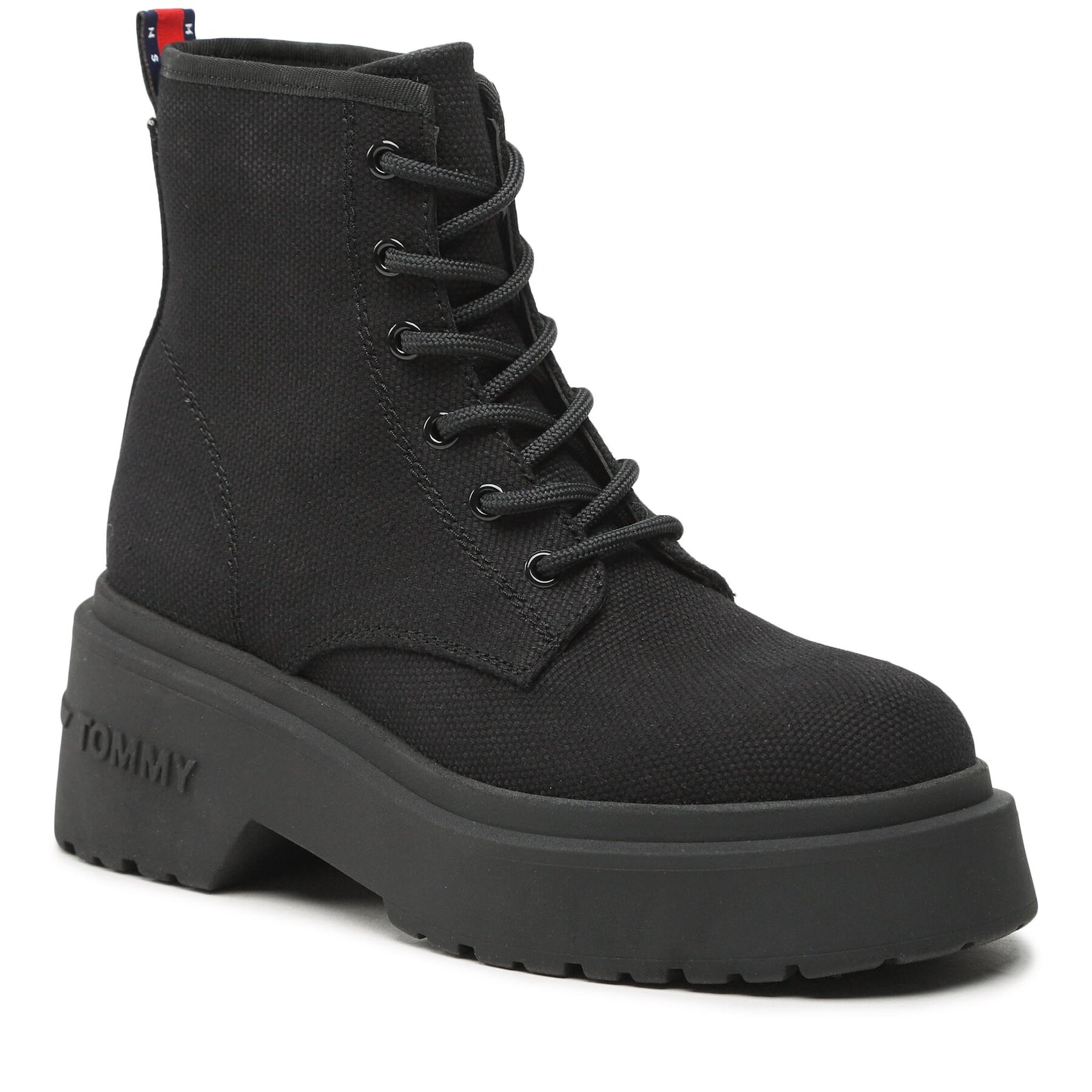 Botine Tommy Jeans Lace Up Festiv Boots EN0EN02133 Black 0GJ
