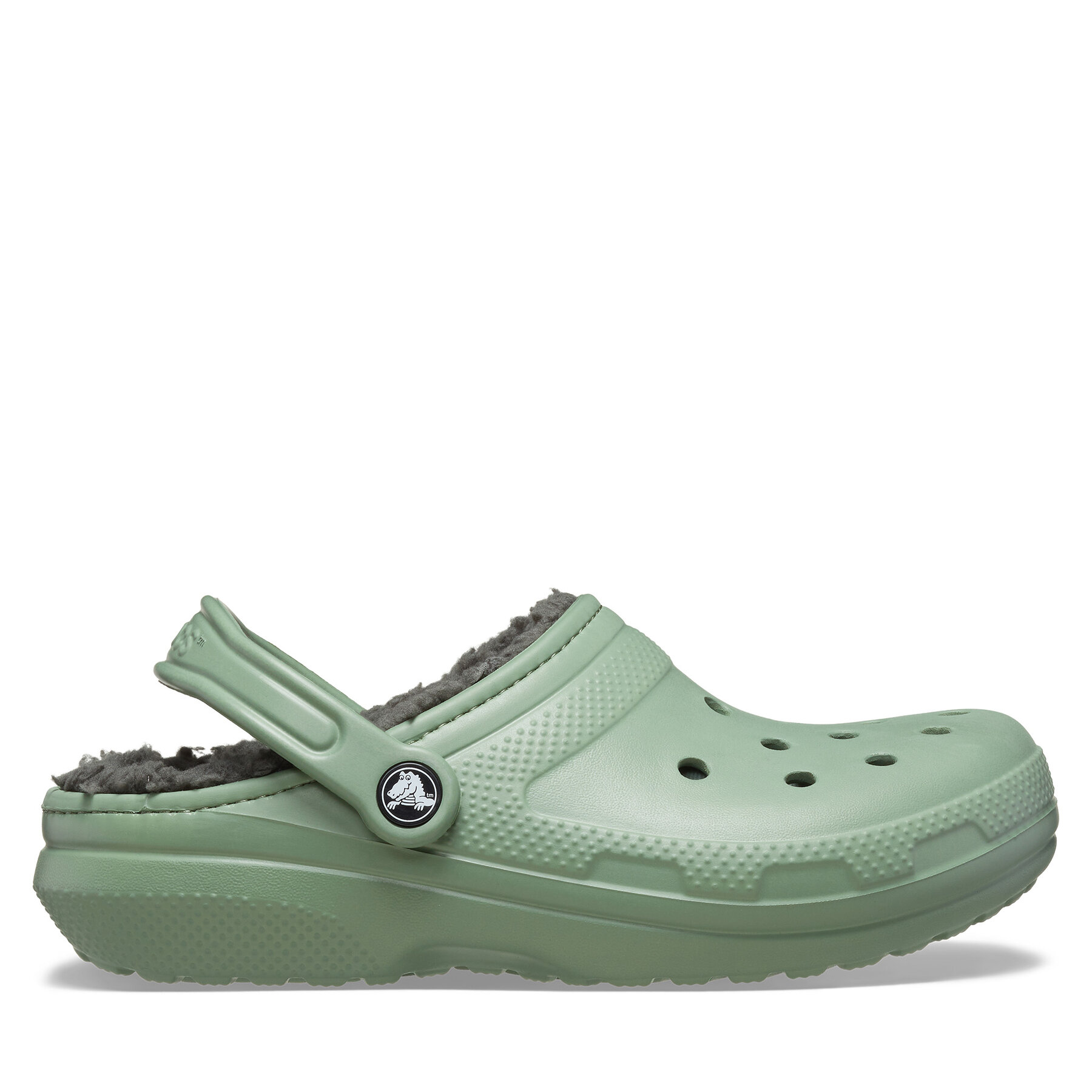 Crocs Unisex Papucs, Méret: 42/43, Zöld, Classic Lined Clog 203591