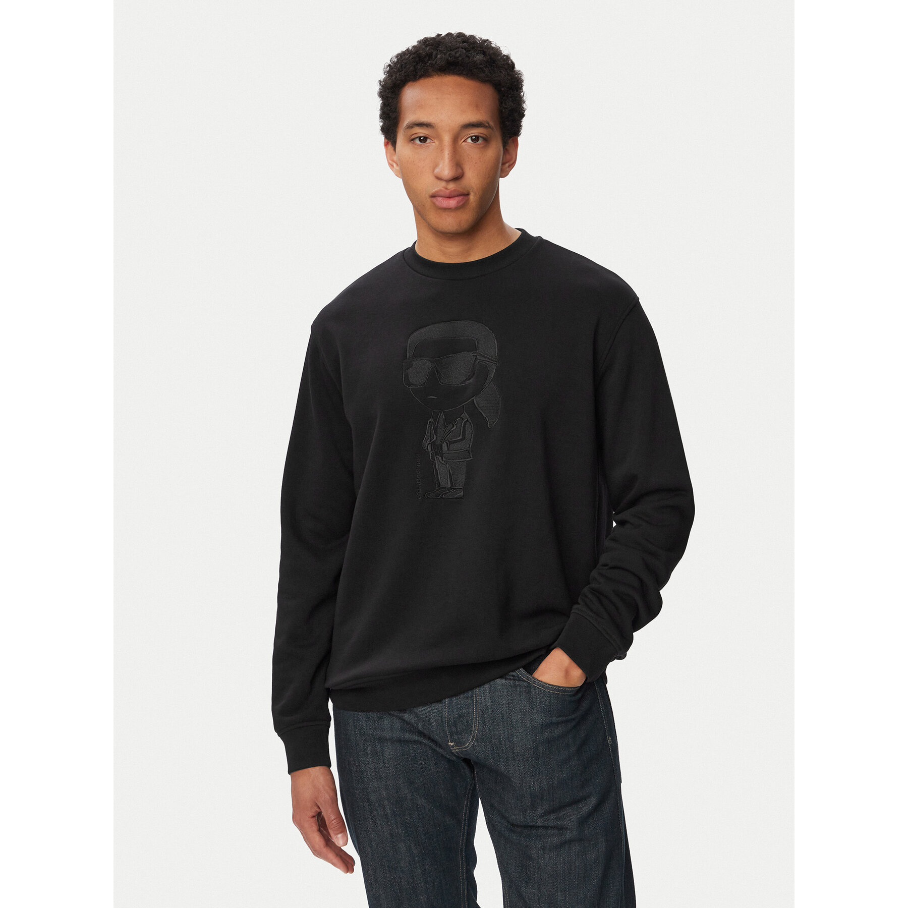 KARL LAGERFELD Sweatshirt 705011 563900 Schwarz Regular Fit