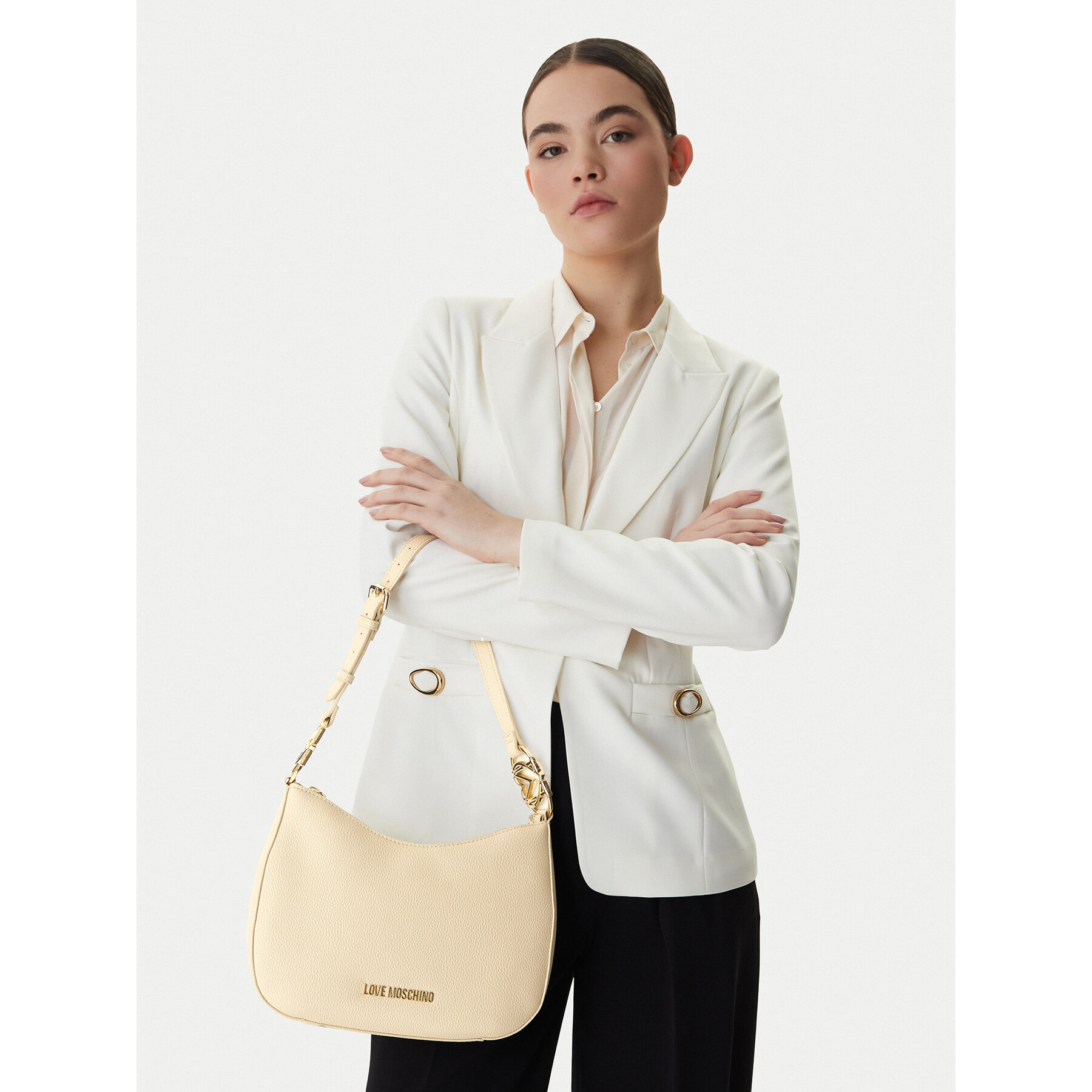 Geantă LOVE MOSCHINO JC4012PP1OLB0129 Bej