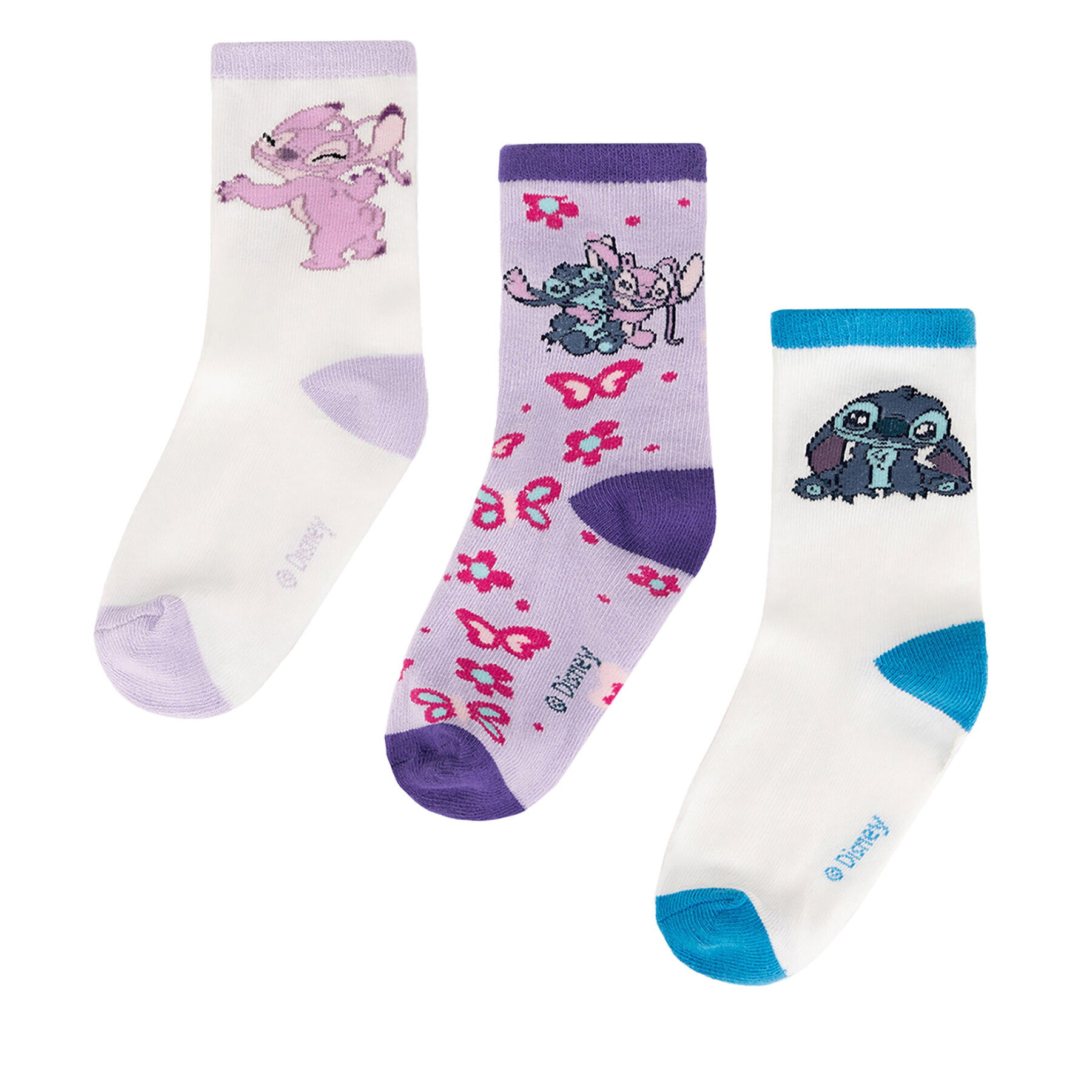 3 pár hosszú szárú gyerek zokni Disney Classics, Méret: 27/30, Lila, ACCCS-AW24-301DCLS (3-pack)