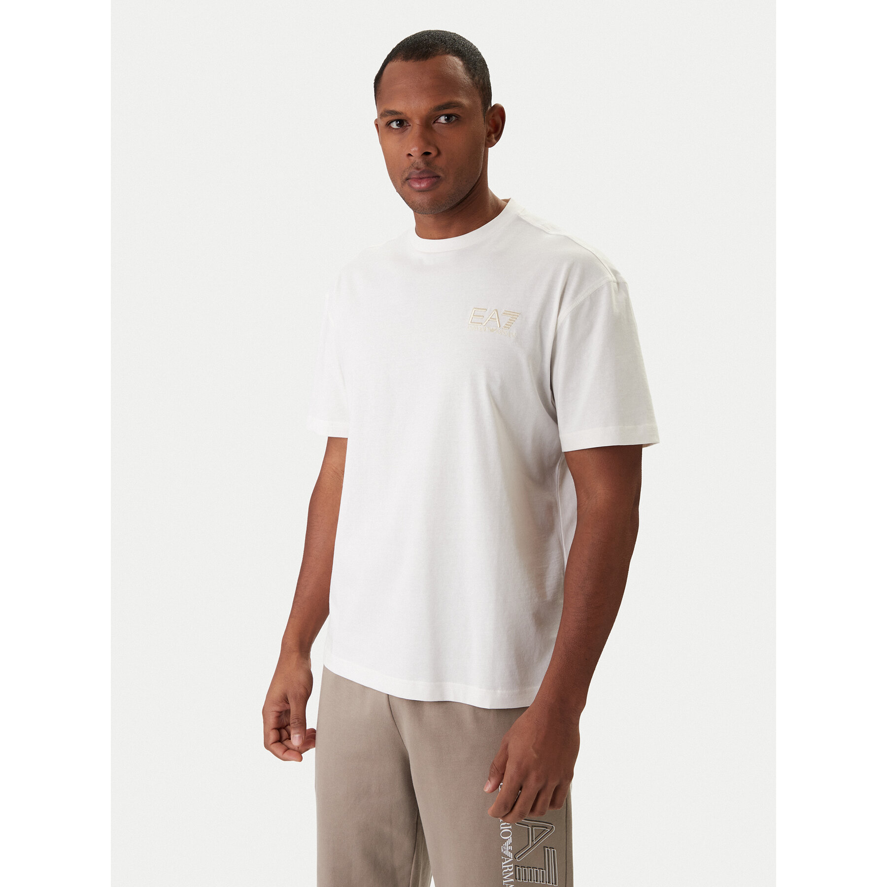 EA7 Emporio Armani T-Shirt 7M001402 AF22264 U0004 Écru Regular Fit