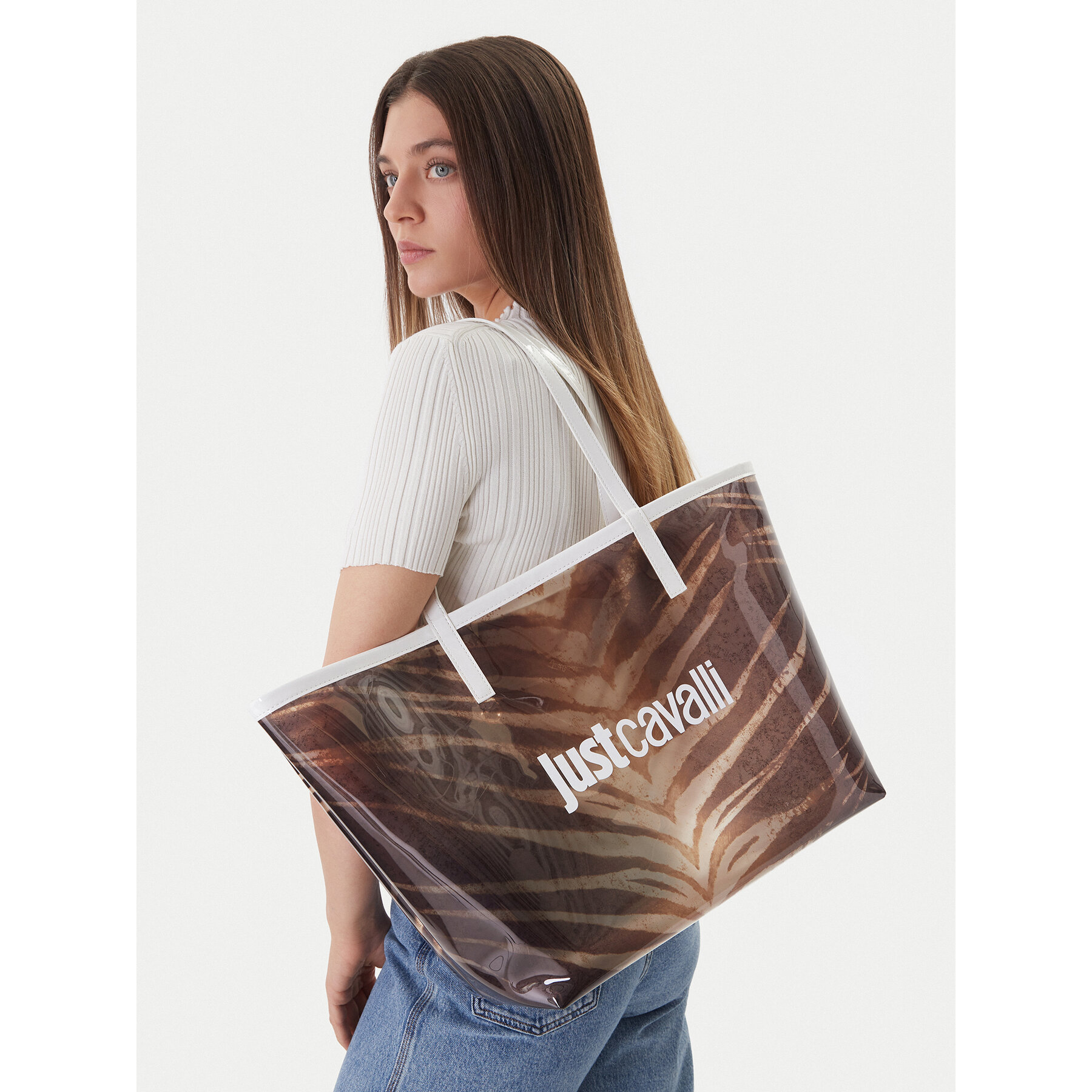 Дамска чанта Just Cavalli 80RA4BS2 ZSB94 Кафяв