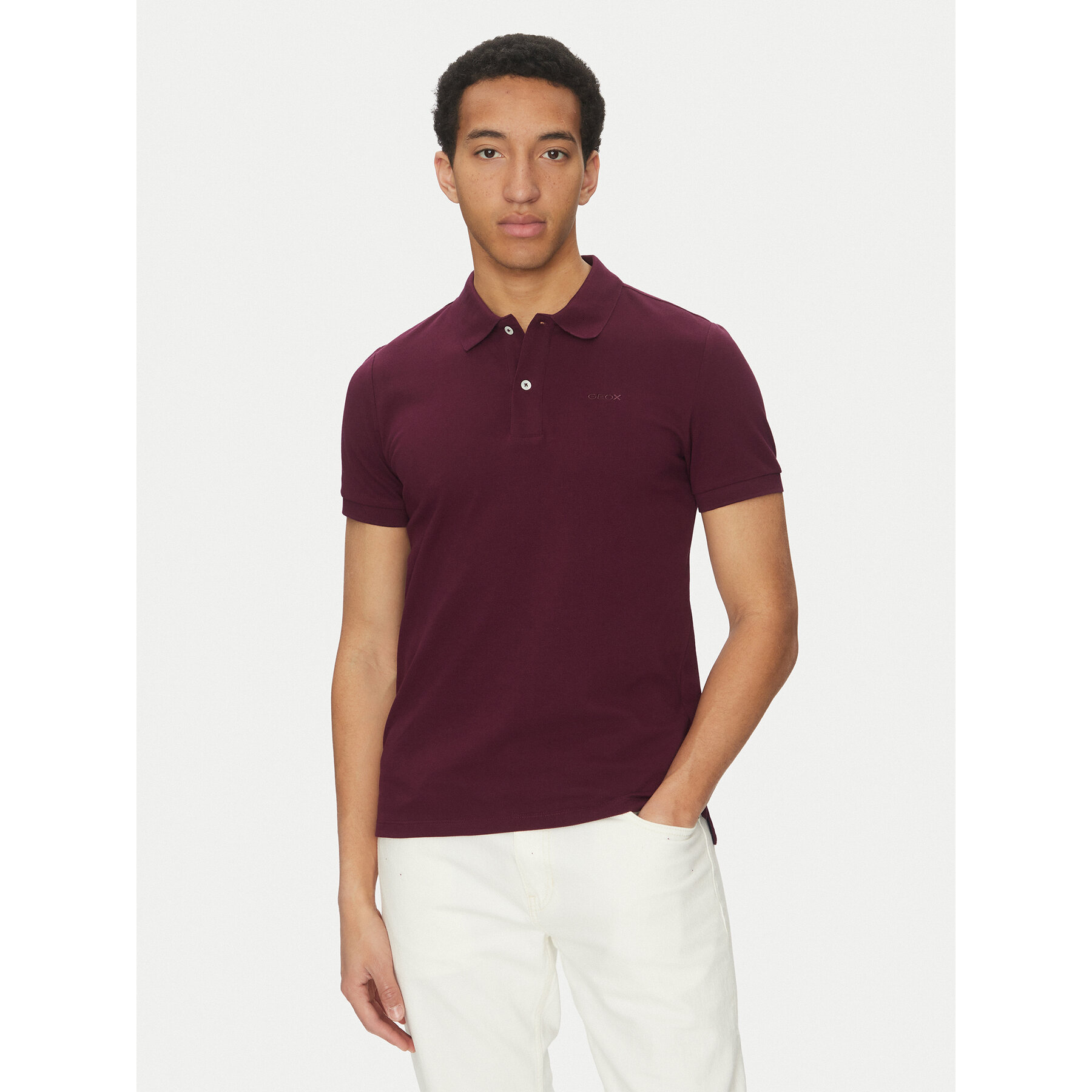 Geox Geox Polo M5511B T3240 F8312 Μπορντό Regular Fit
