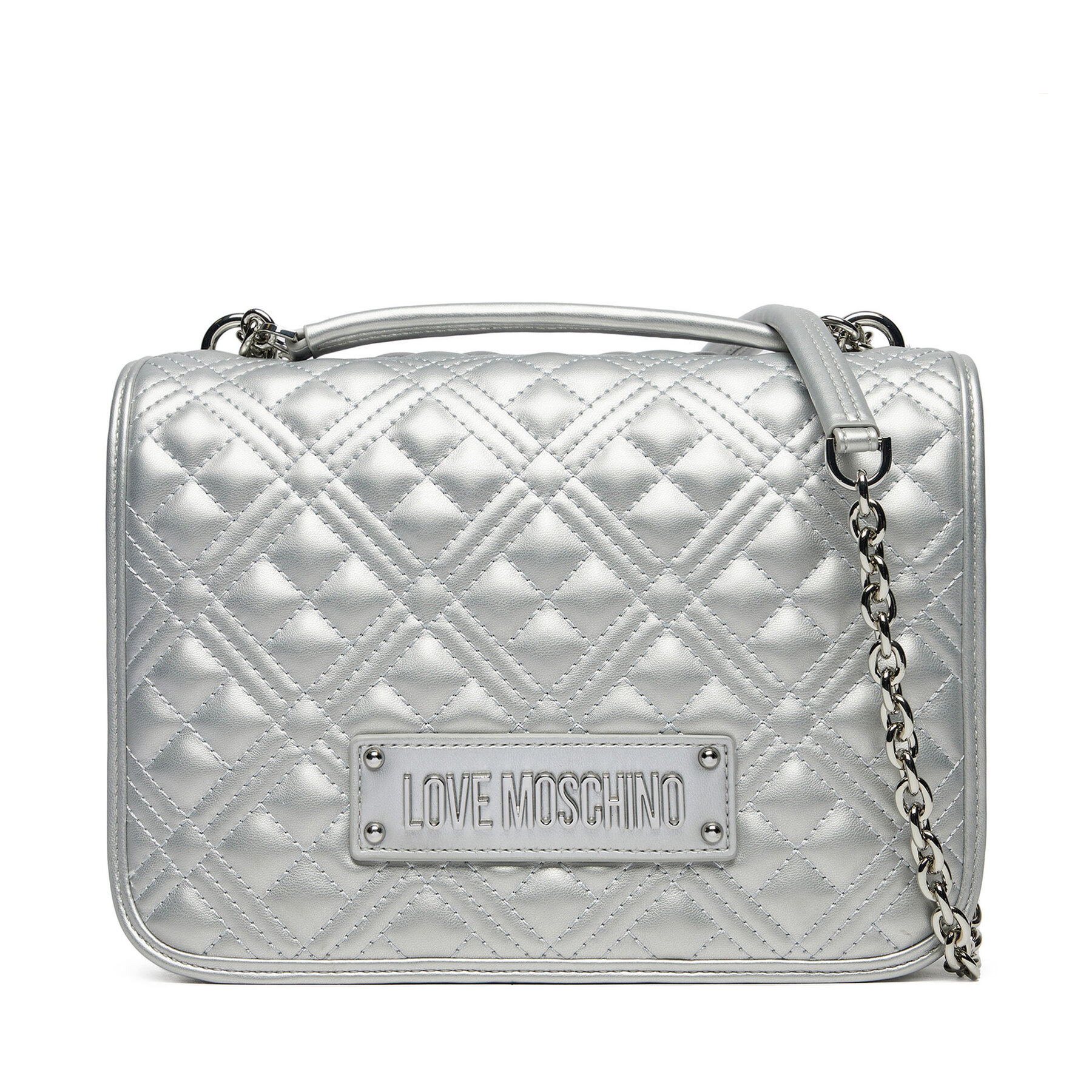 Damska Torebka LOVE MOSCHINO Srebrny JC4000PP1MLA196B