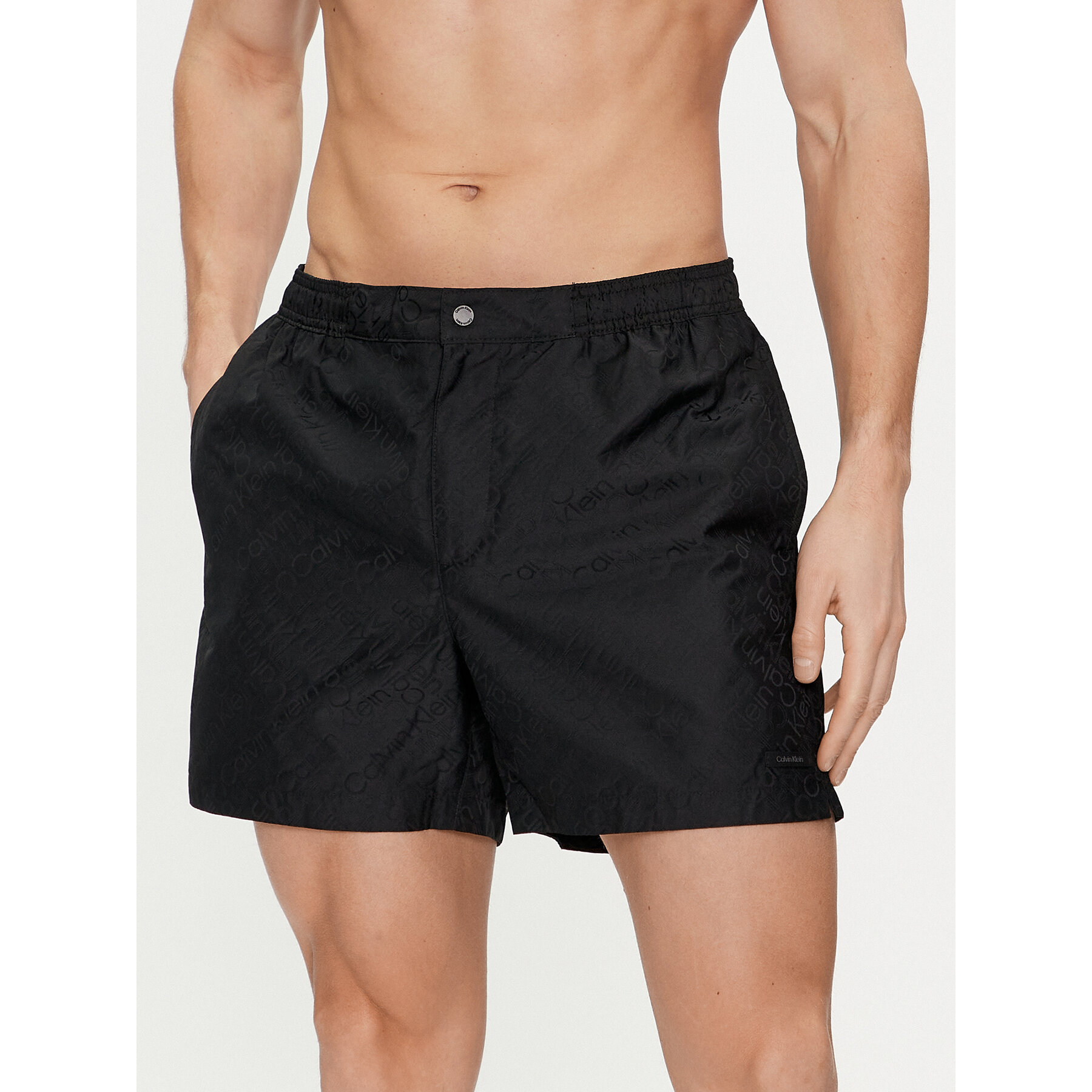 Calvin Klein Swimwear Badeshorts KM0KM00943 Schwarz Regular Fit