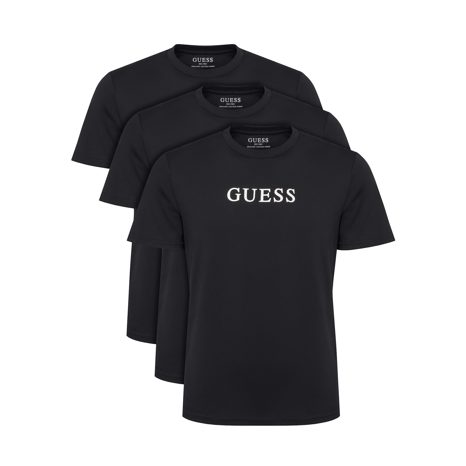 Guess Σετ t-shirts U6GG04 KCAM1 Μαύρο Regular Fit