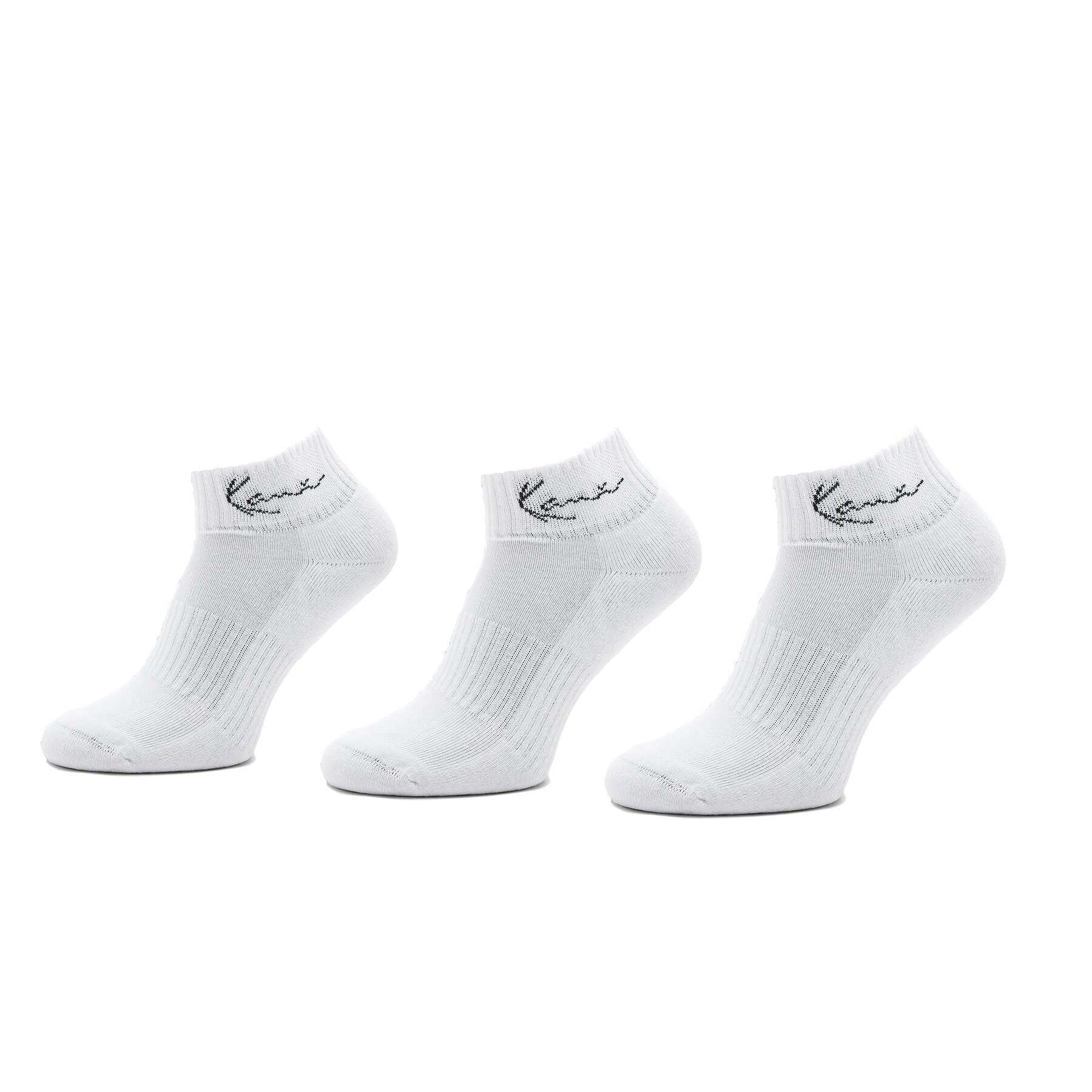 Σετ κοντές κάλτσες ανδρικές 3 τεμαχίων Karl Kani Signature Ankle Signature Ankle Λευκό