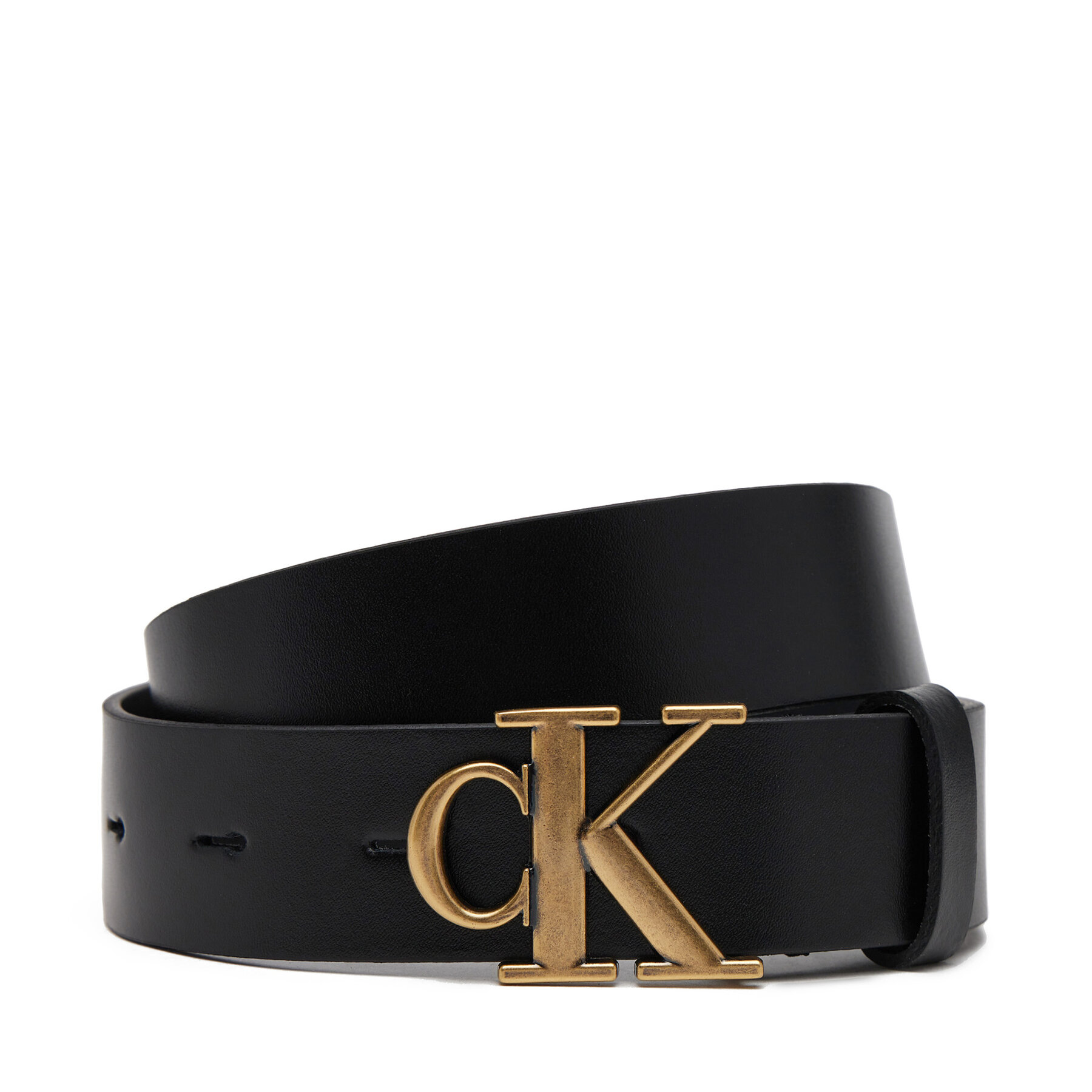 Cintura da donna Calvin Klein Jeans Monogram Placque Buckle 30Mm LV04K7002G Nero