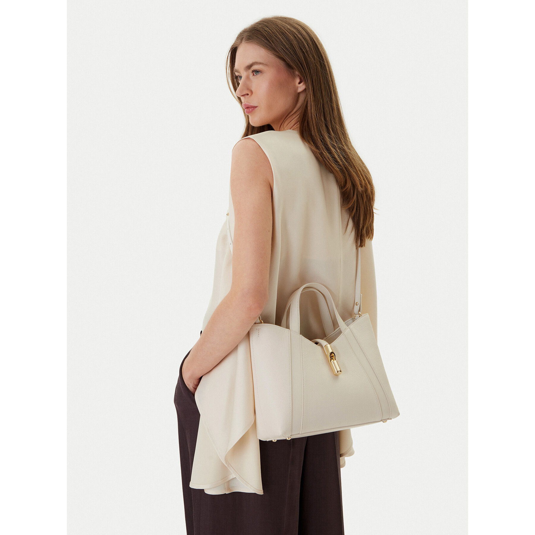 Τσάντα Furla Goccia S WB01789 BX3353 KH PNN00 Εκρού