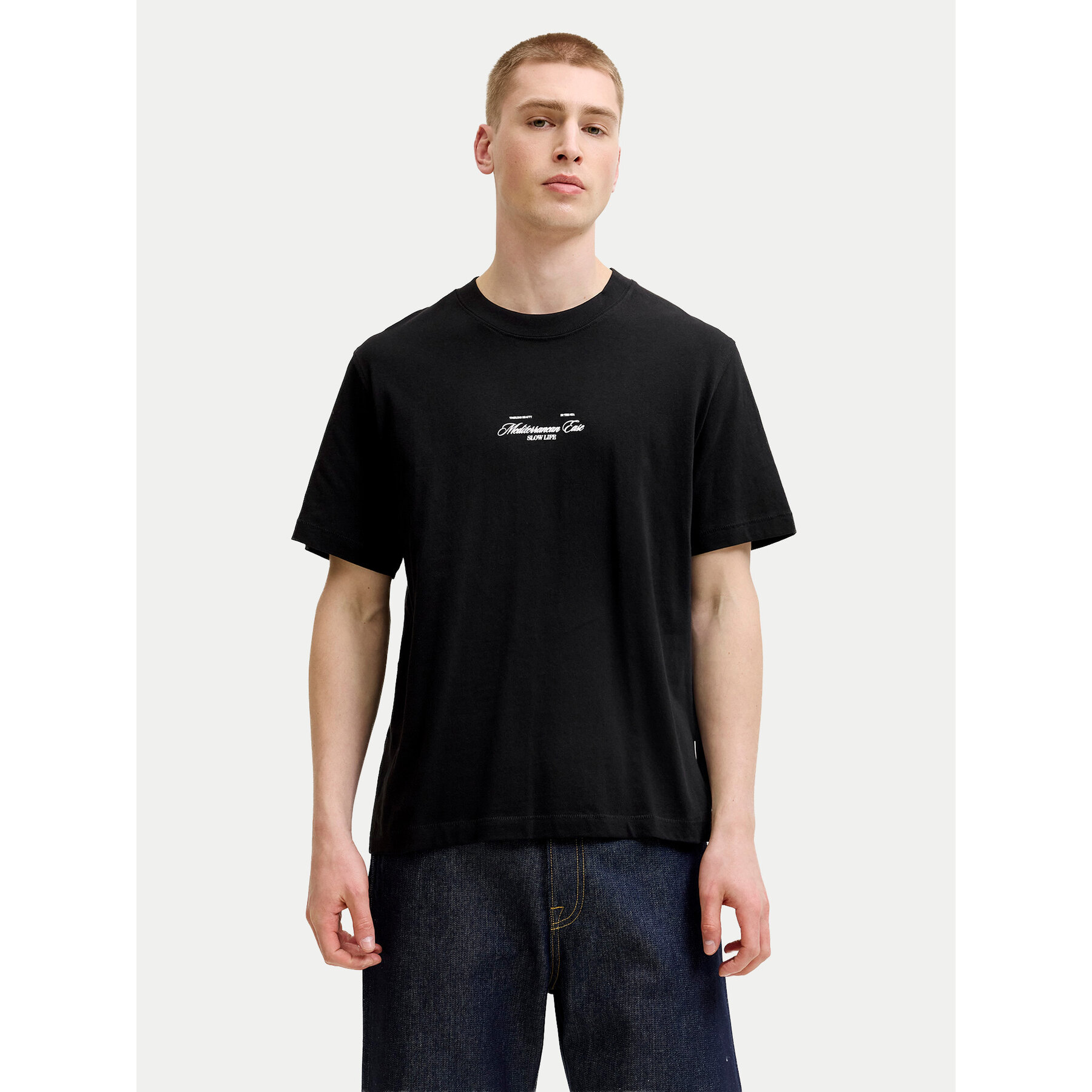 Jack & Jones T-shirt Cassis 12295050 Crna Regular Fit