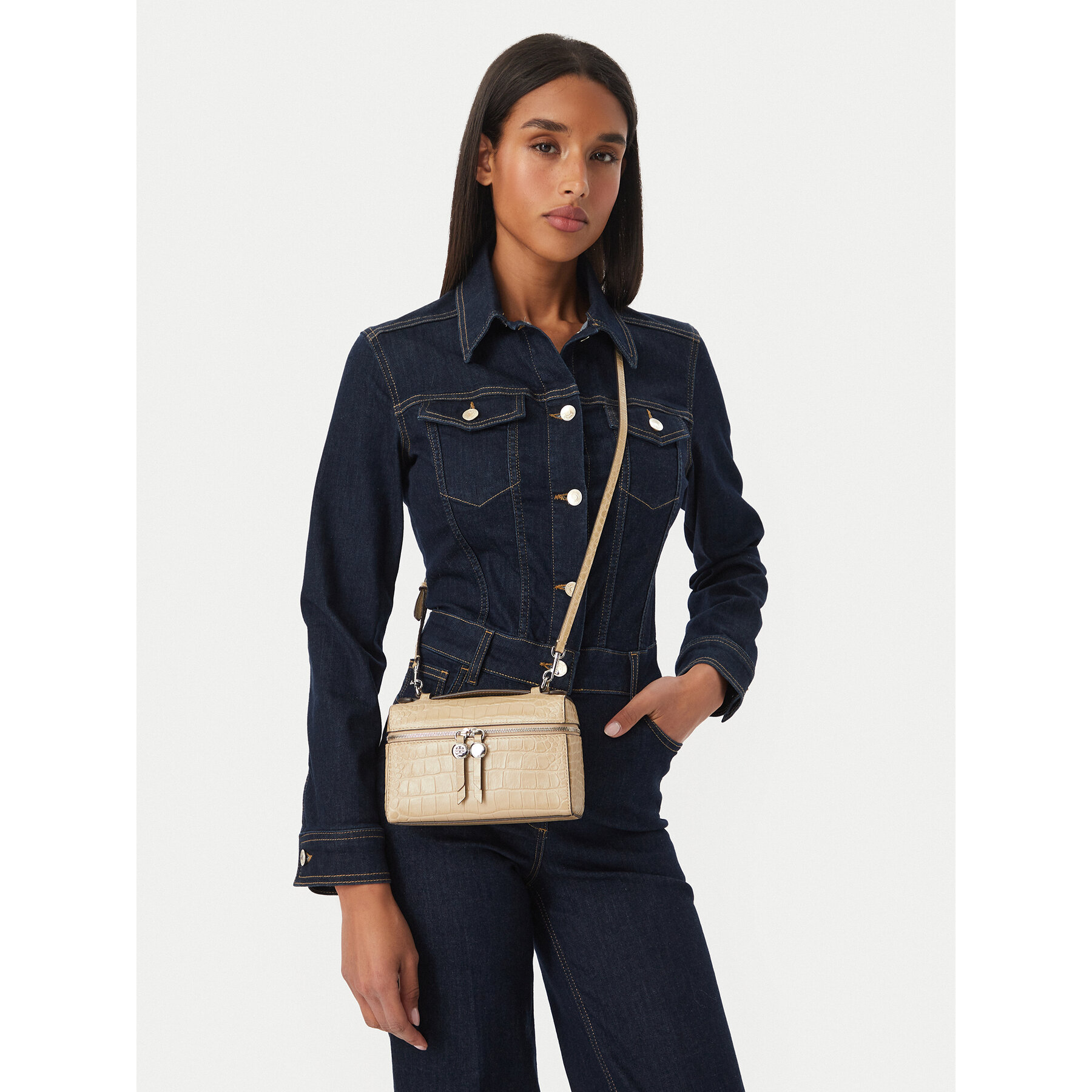 Дамска чанта Tory Burch Romy 183015 Бежов