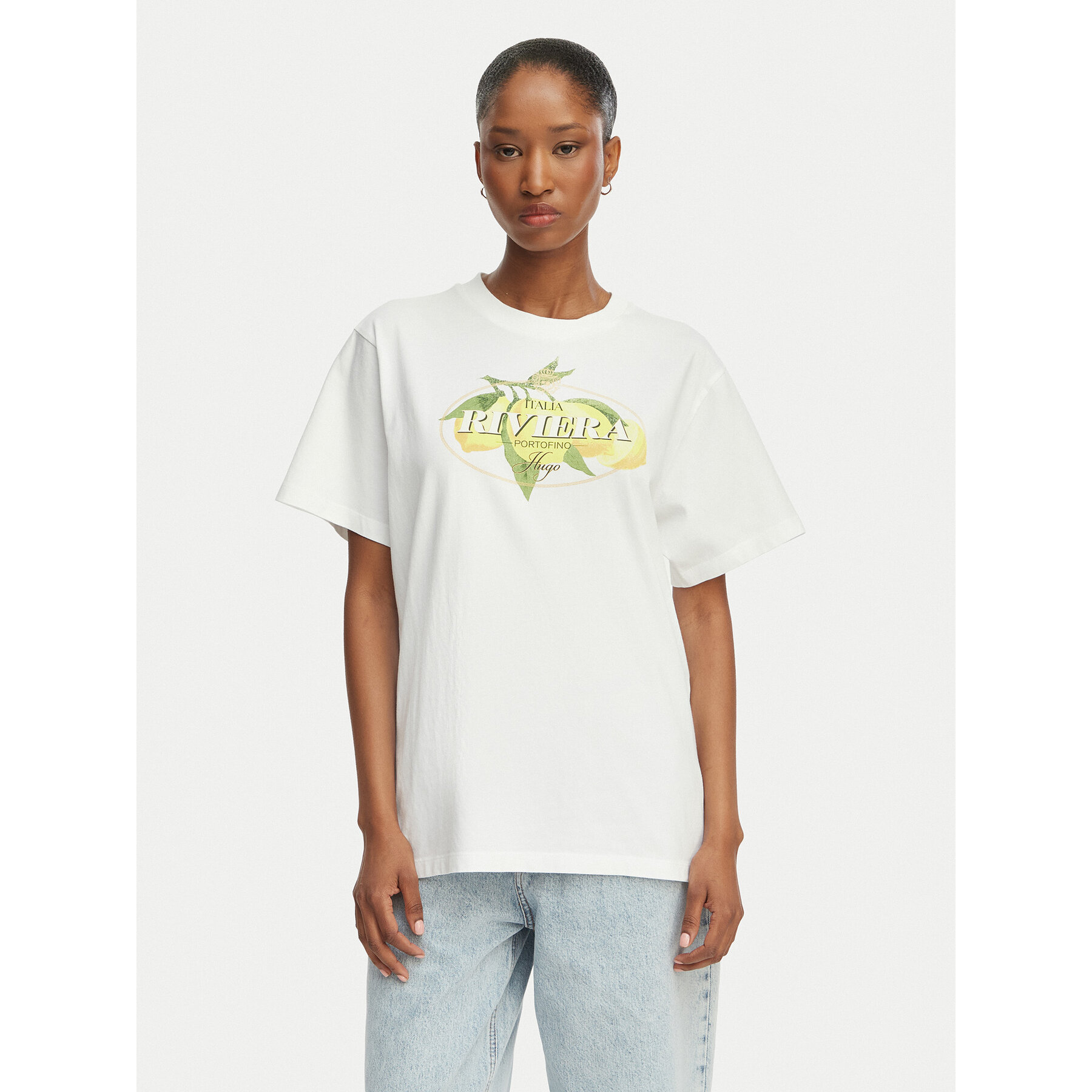 HUGO T-Shirt Vintage 50561264 Weiß Regular Fit
