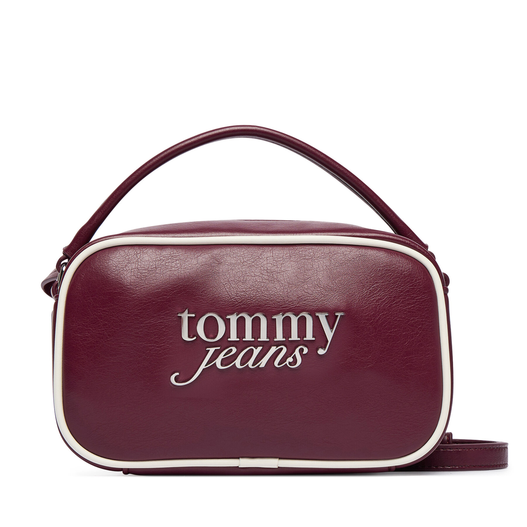 Geantă Tommy Jeans Tjw Bold Script Camera Bag AW0AW19053 Vișiniu