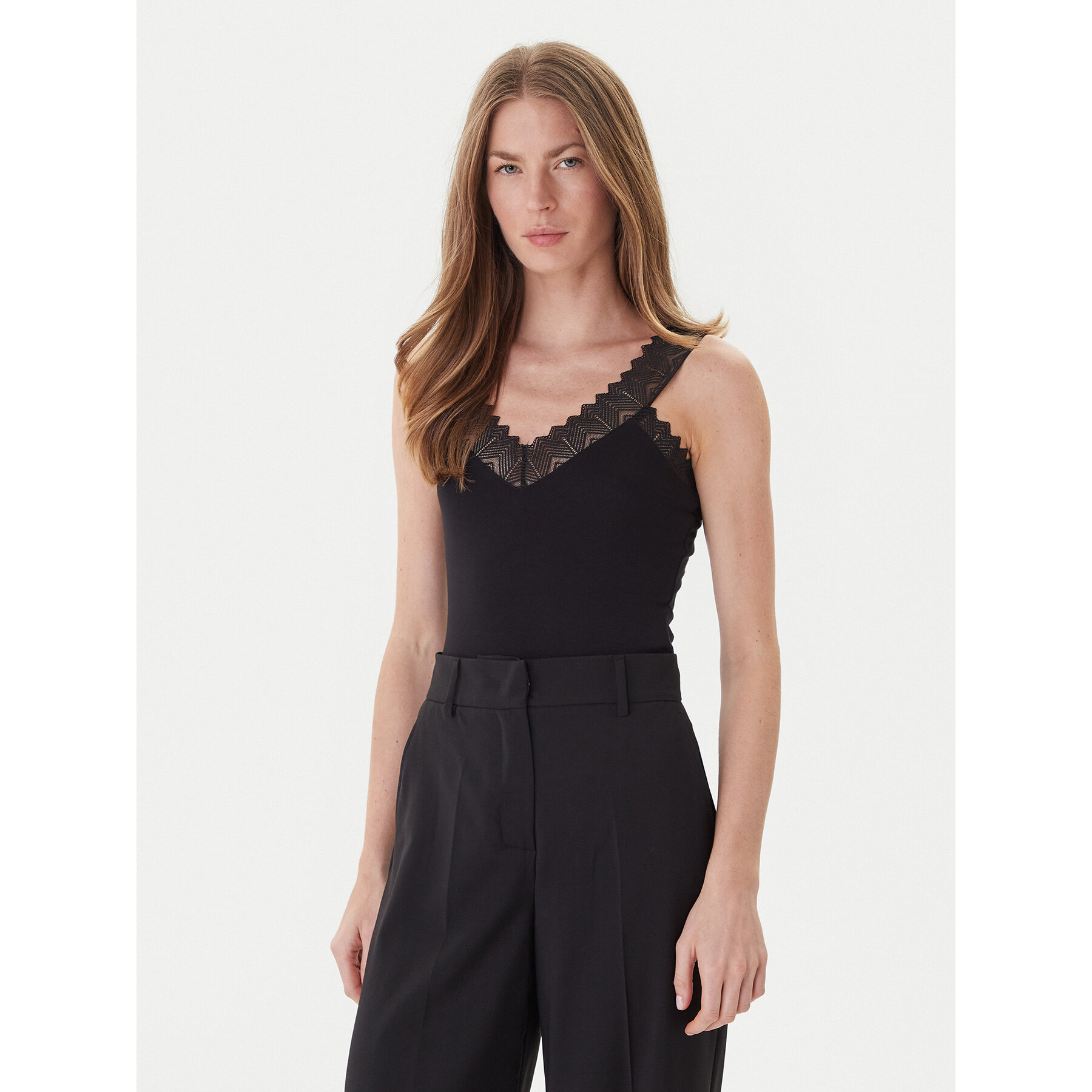 Morgan Τοπ 242-DNAE Μαύρο Slim Fit