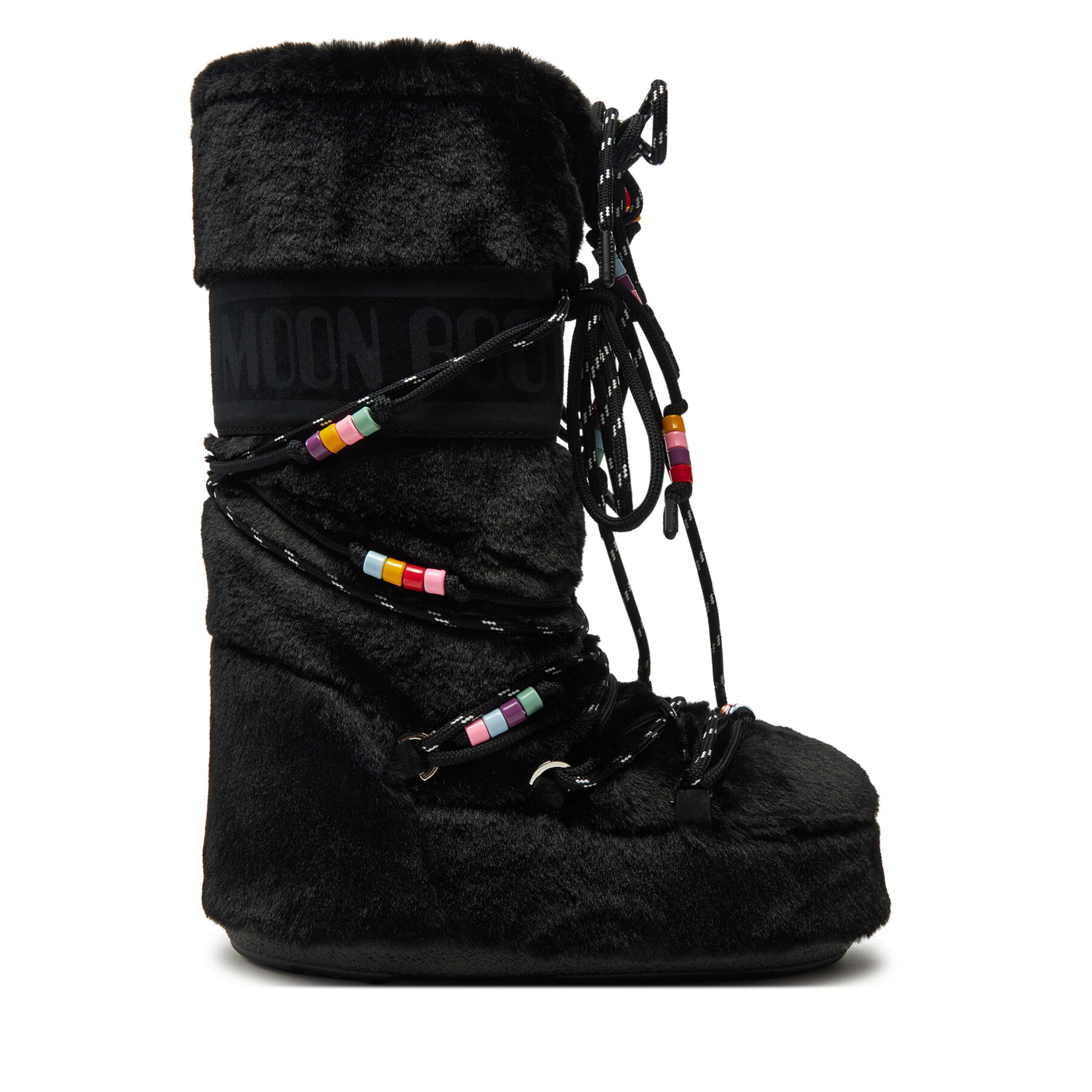 Bottes de neige Moon Boot Icon Faux Fur BEADS80D1408990 Noir