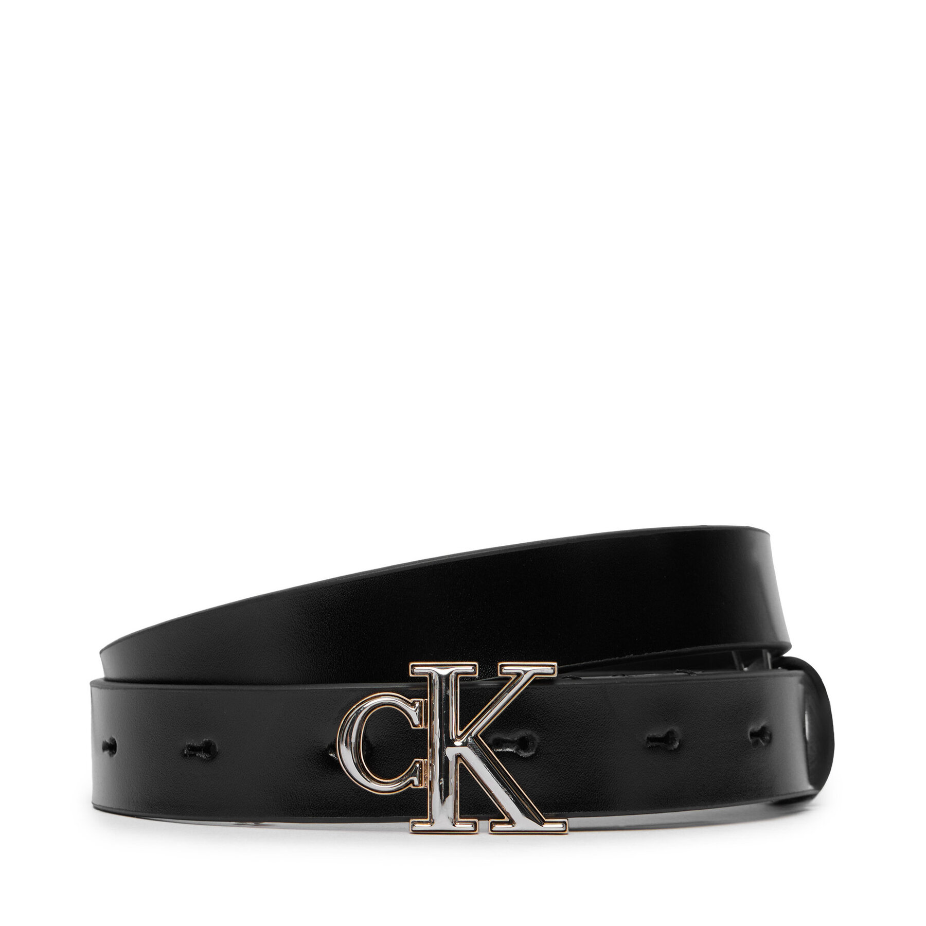 Колан Calvin Klein Round Ck 2Color Buckle Smooth 25 LV04F7132G Черен