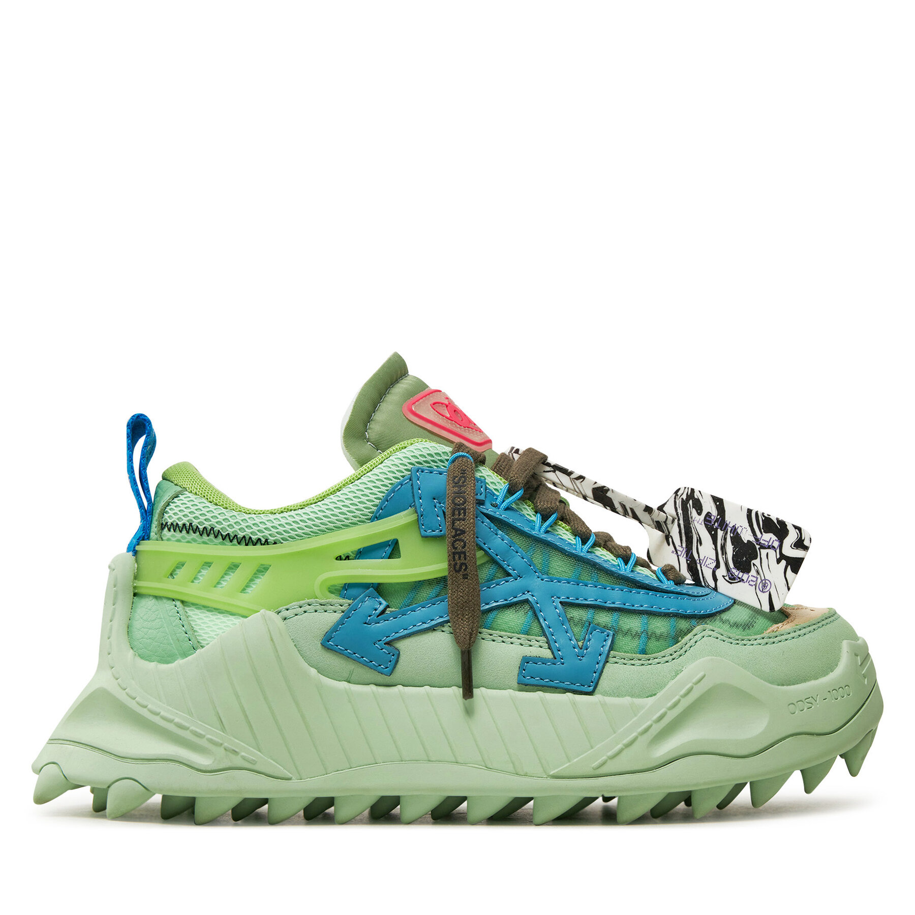 Damskie Sneakersy Off-White, Rozmiar 35 Zielony OWIA180F21FAB0025045