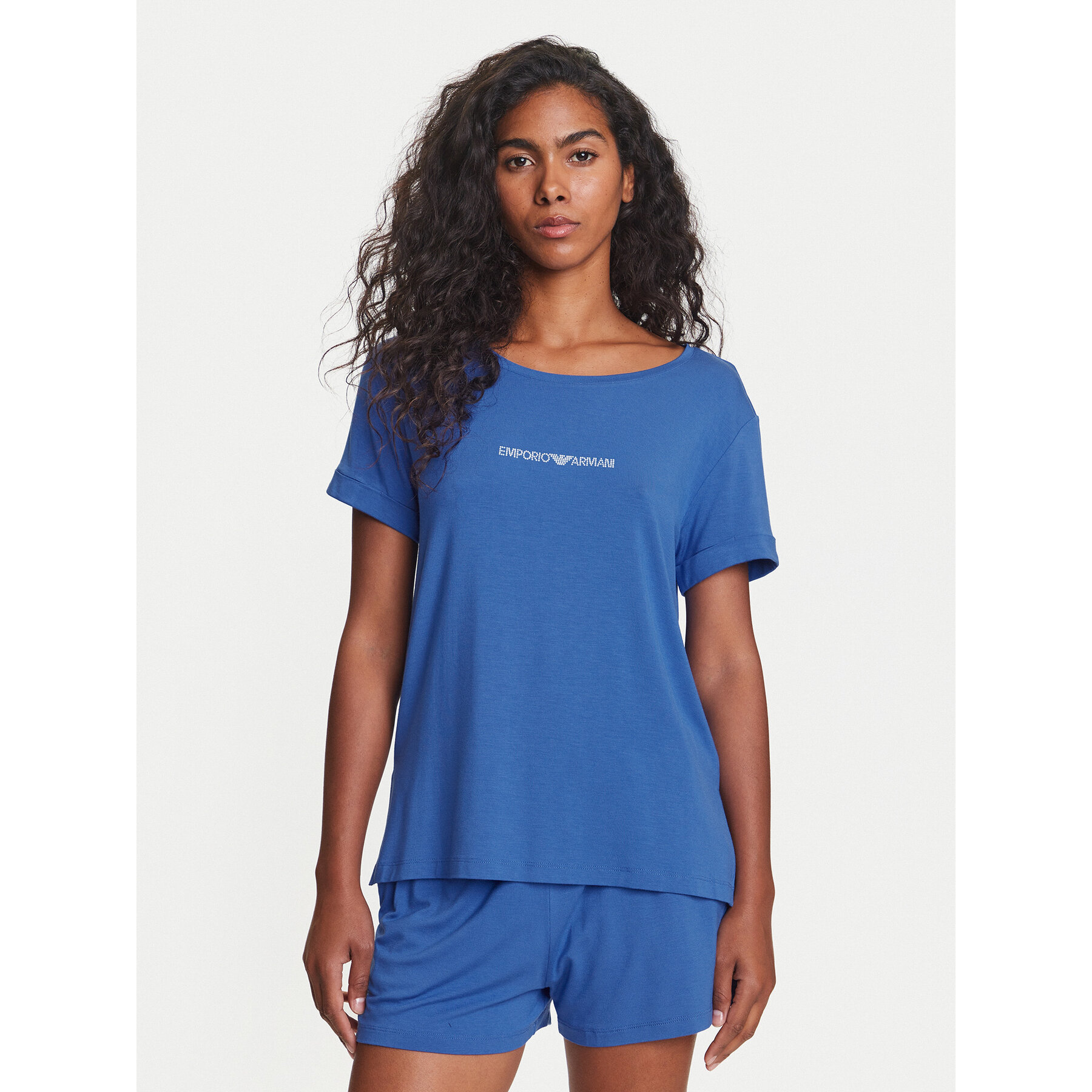 Emporio Armani Marškinėliai EW000780 AF12192 UA012 Mėlyna Regular Fit