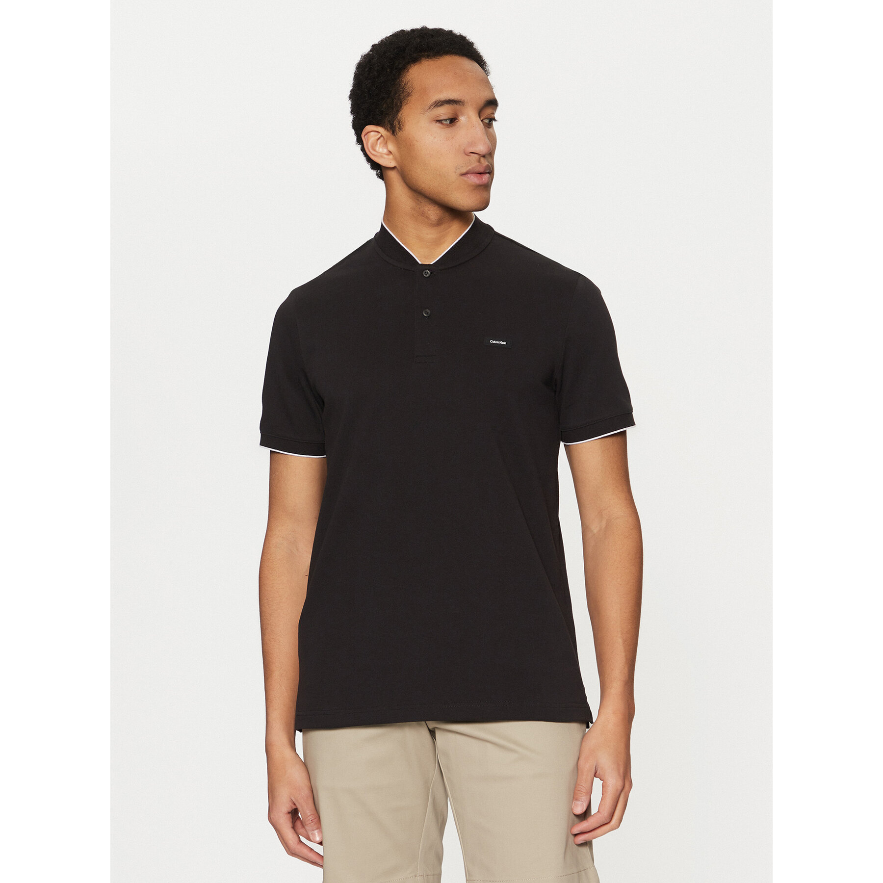 Calvin Klein Pólóing K10K114139 Fekete Regular Fit