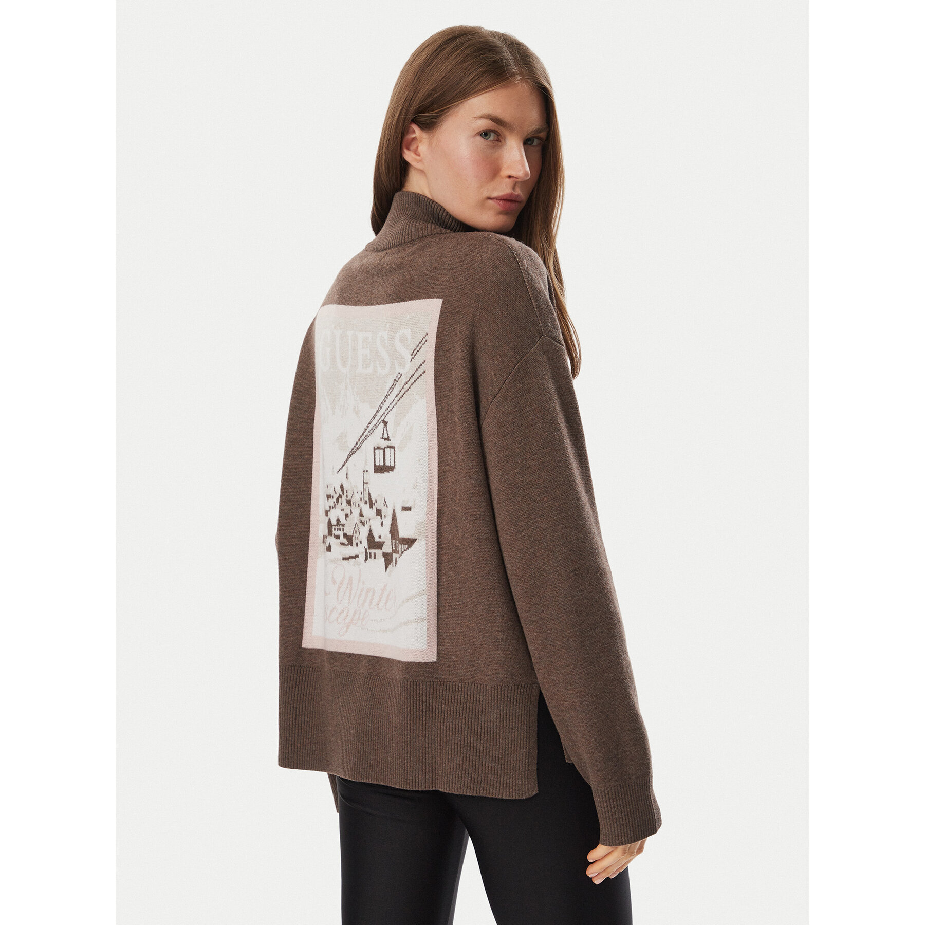 Guess Pullover V6BR12 Z1673 Braun Regular Fit