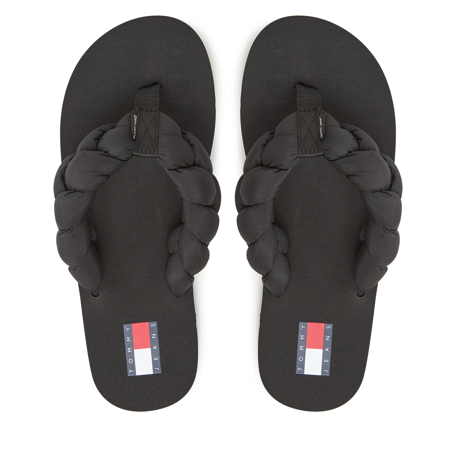 Žabky Tommy Jeans Braided Thong Beach Sandal EN0EN02877 Čierna