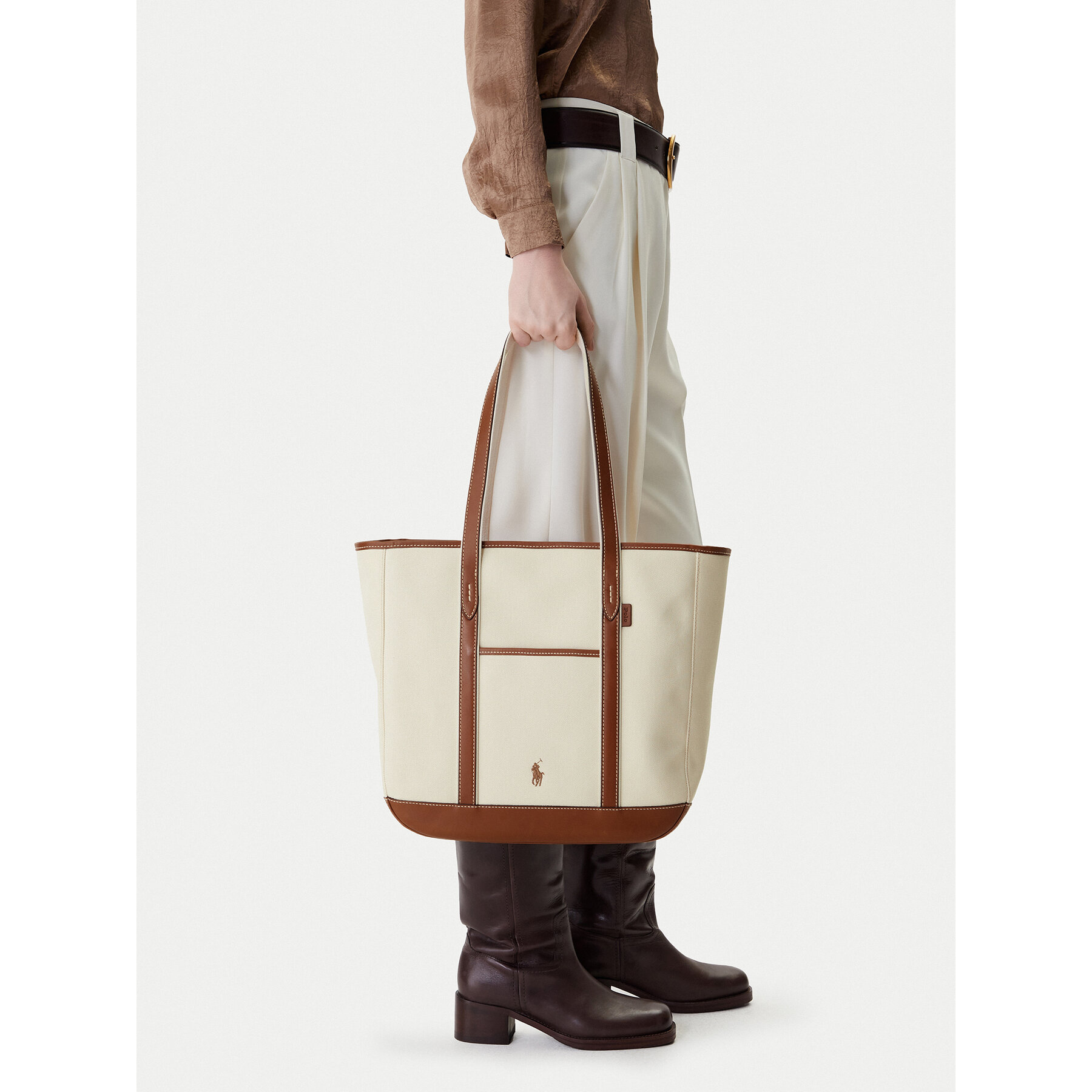 Дамска чанта Polo Ralph Lauren 428968158001 Екрю