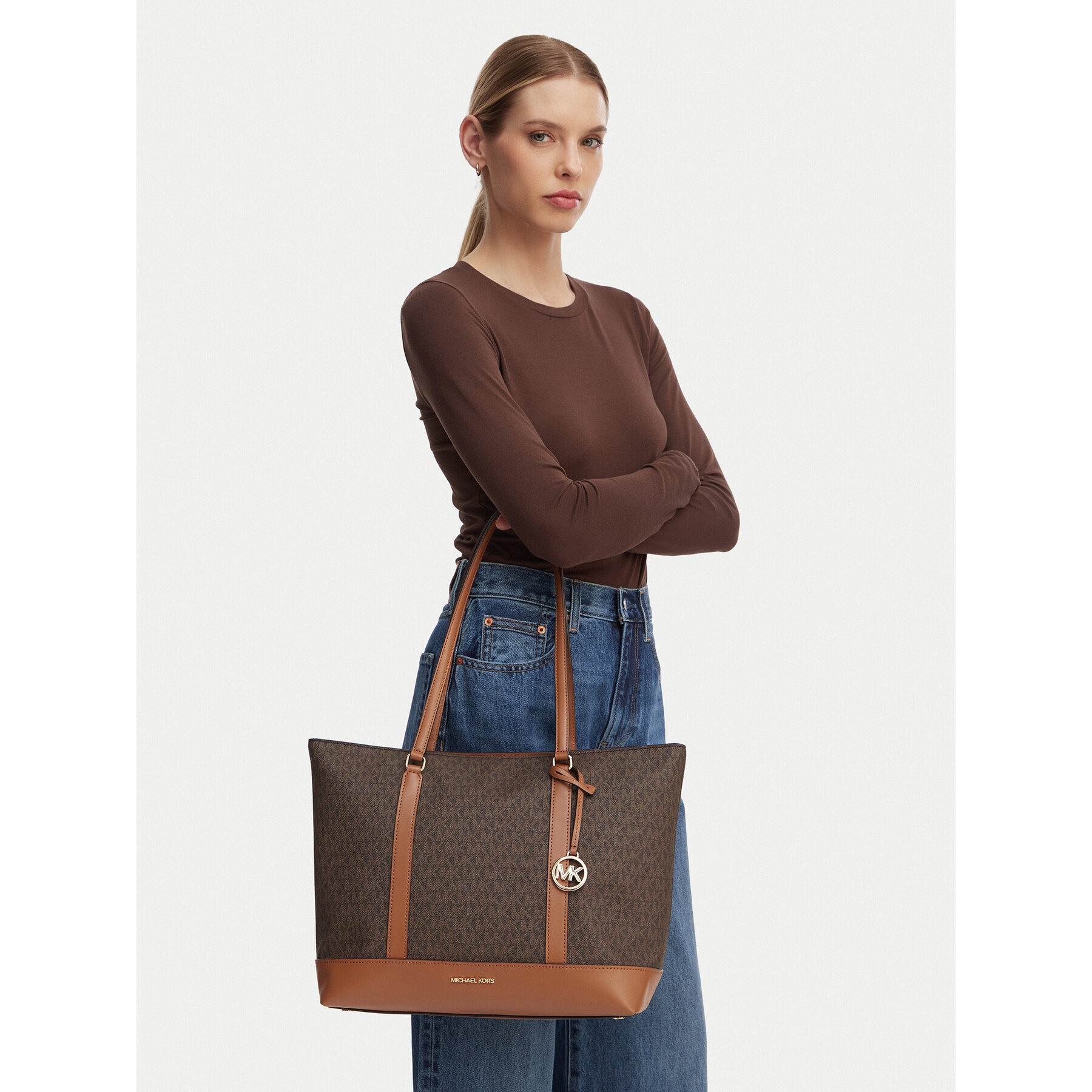 Geantă MICHAEL Michael Kors 30S6G3PT3B Maro