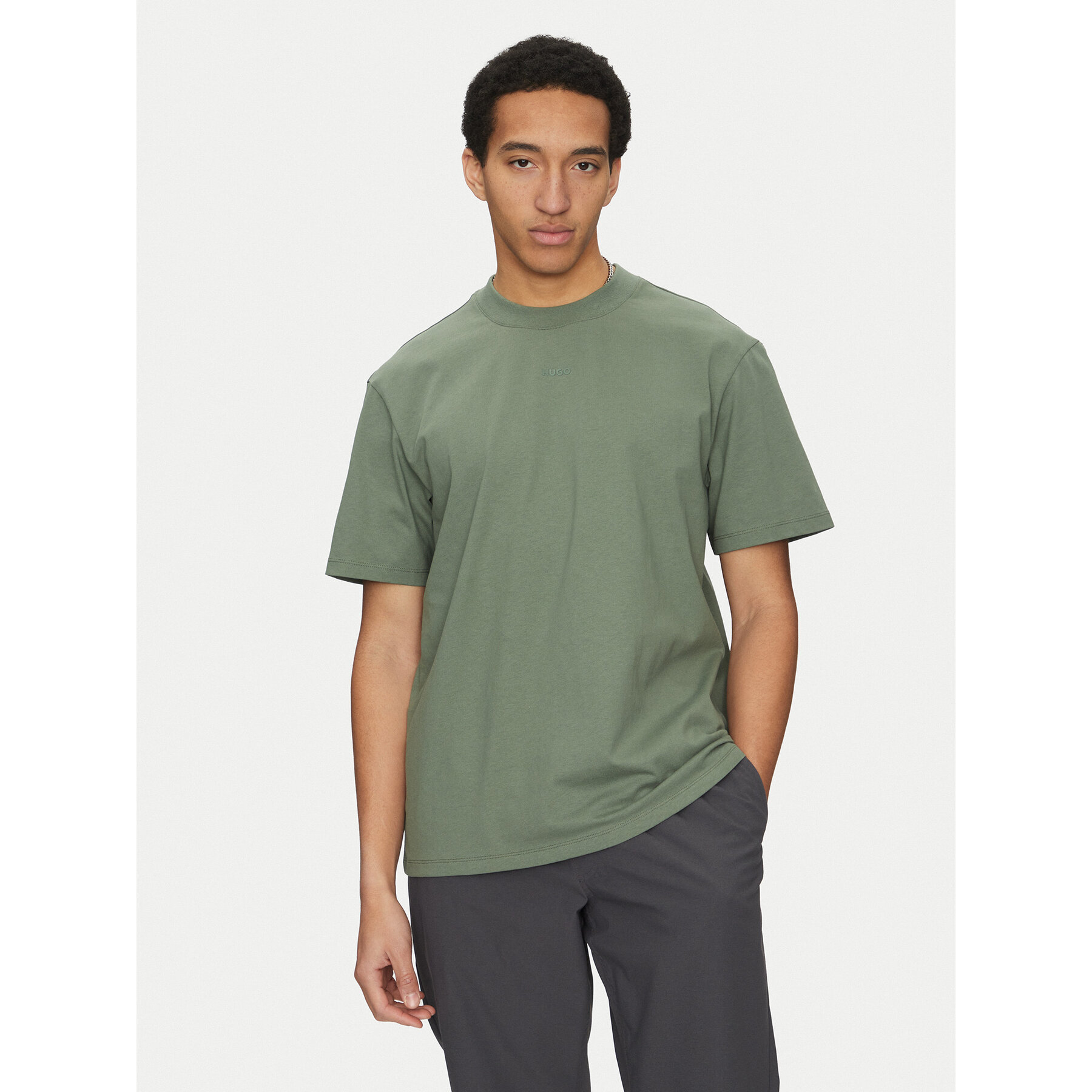 HUGO Póló Dapolino 50488330 Zöld Relaxed Fit