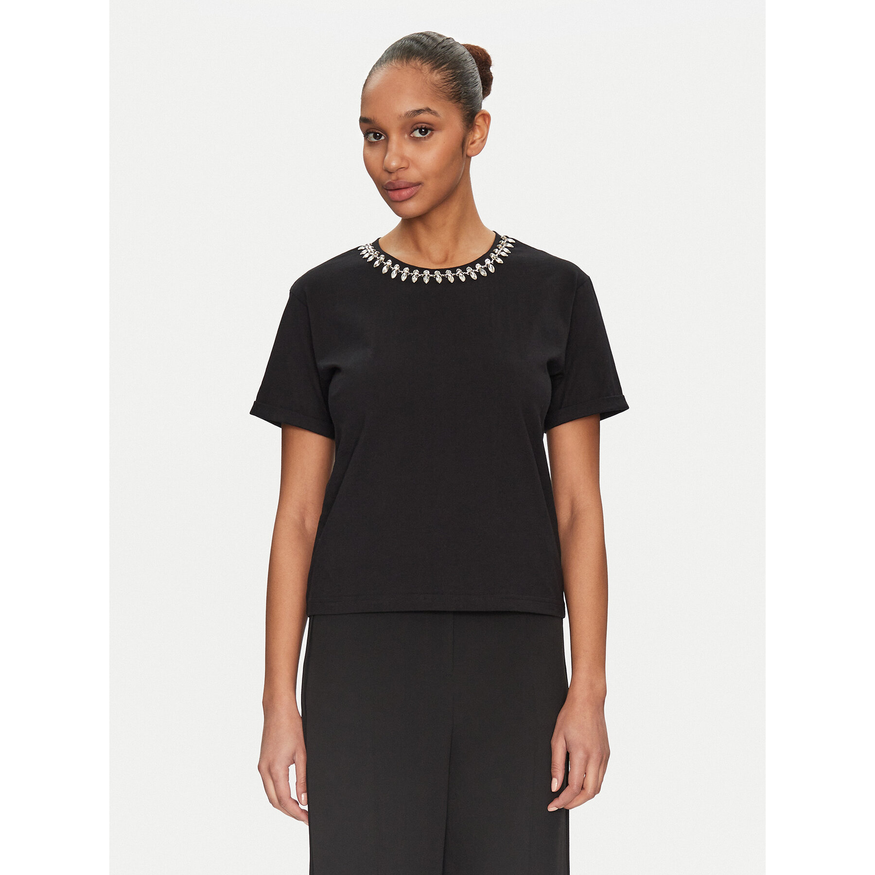 Morgan T-Shirt 251-DOUTI Μαύρο Regular Fit