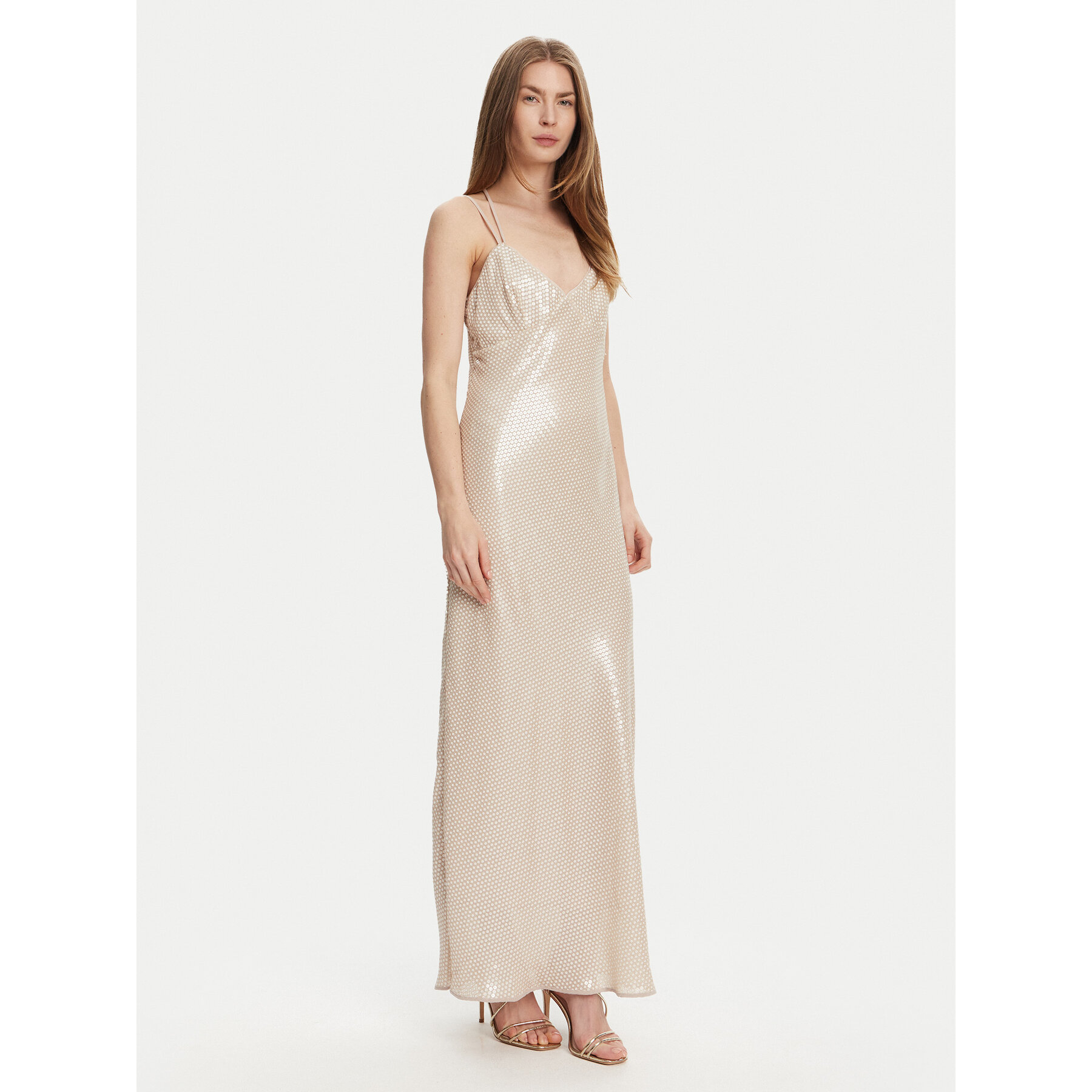 TWINSET Abendkleid 251TT2130 Creme Slim Fit