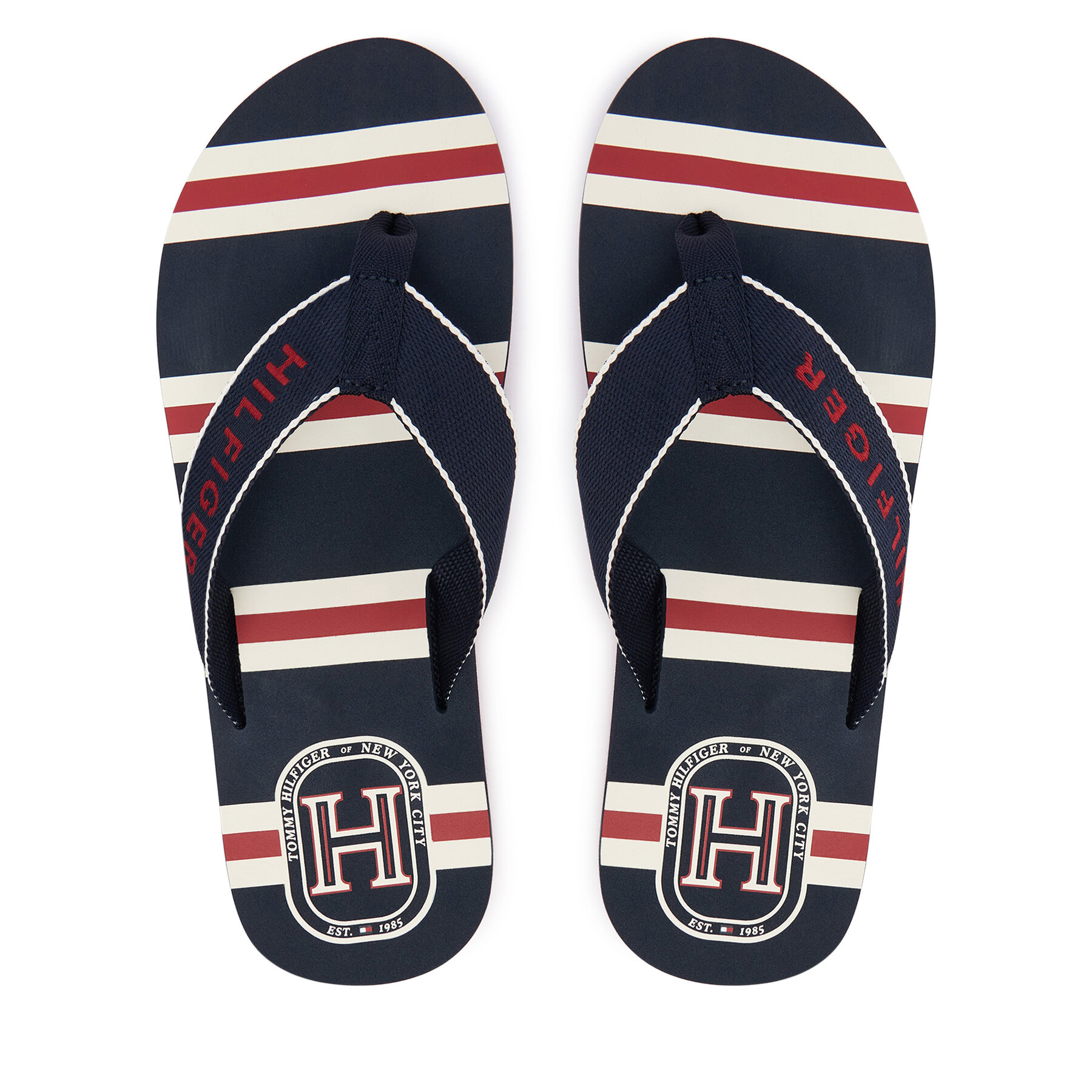 Žabky Tommy Hilfiger Stripes Beach Sandal FM0FM06003 Tmavomodrá