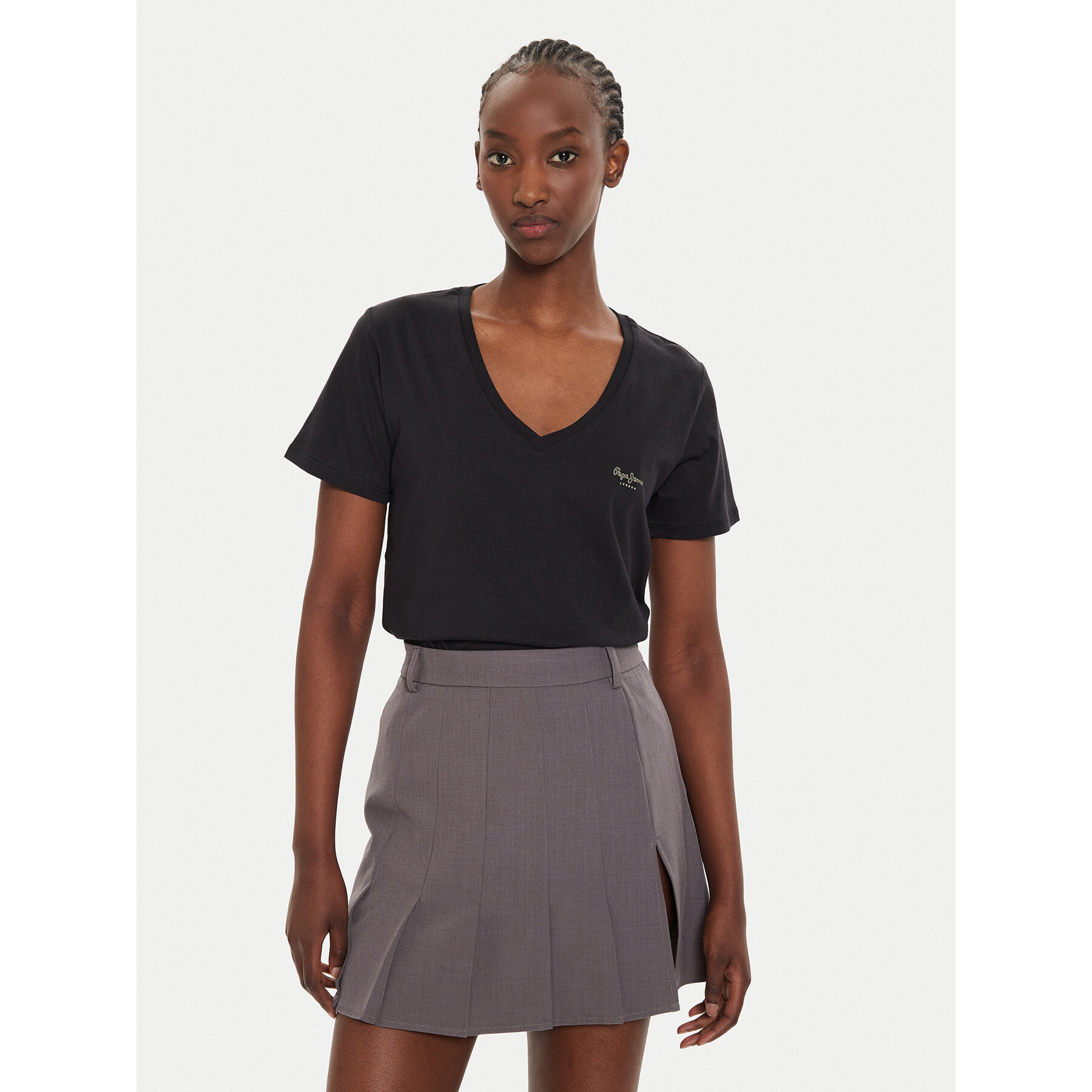 Pepe Jeans T-shirt Fiore PL505948 Nero Regular Fit