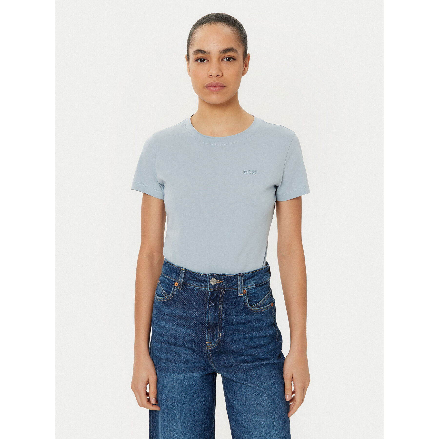 BOSS Póló C_Esogo_1 50506973 Kék Slim Fit