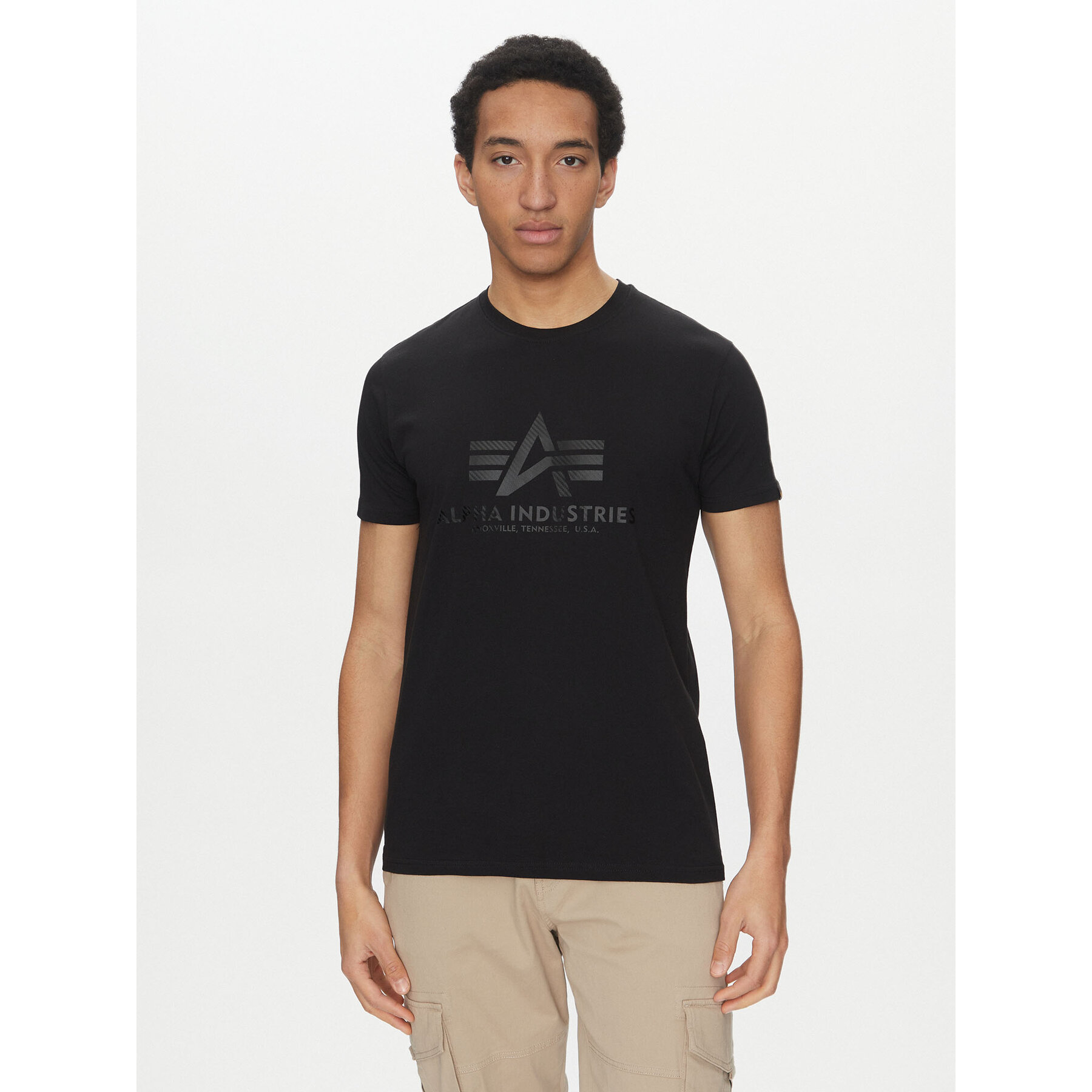 Alpha Industries Póló Basic 100501 Fekete Regular Fit