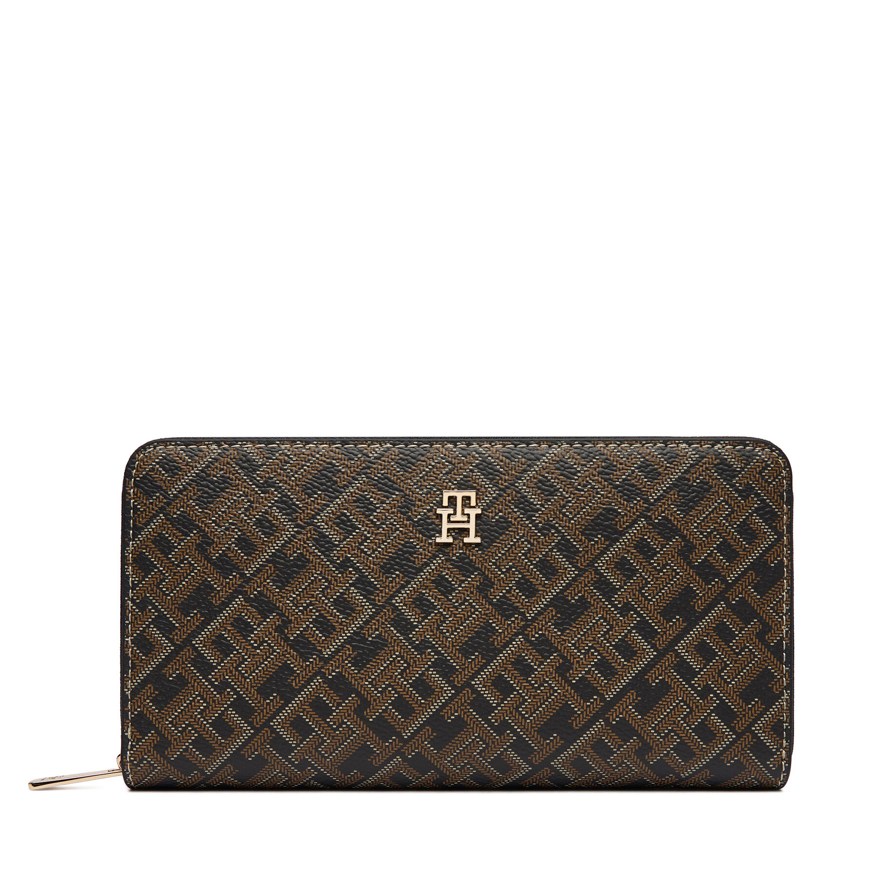 Denarnica Tommy Hilfiger Th Icon Lrg Za Mono Print AW0AW18996 Pisana