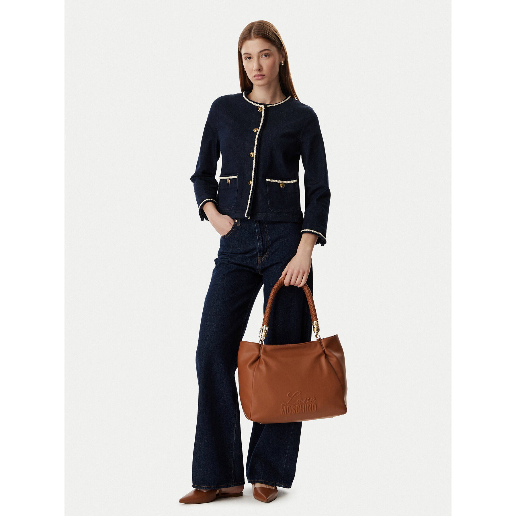Ročna torba LOVE MOSCHINO JC4225PP0OKA0300 Bordo rdeča