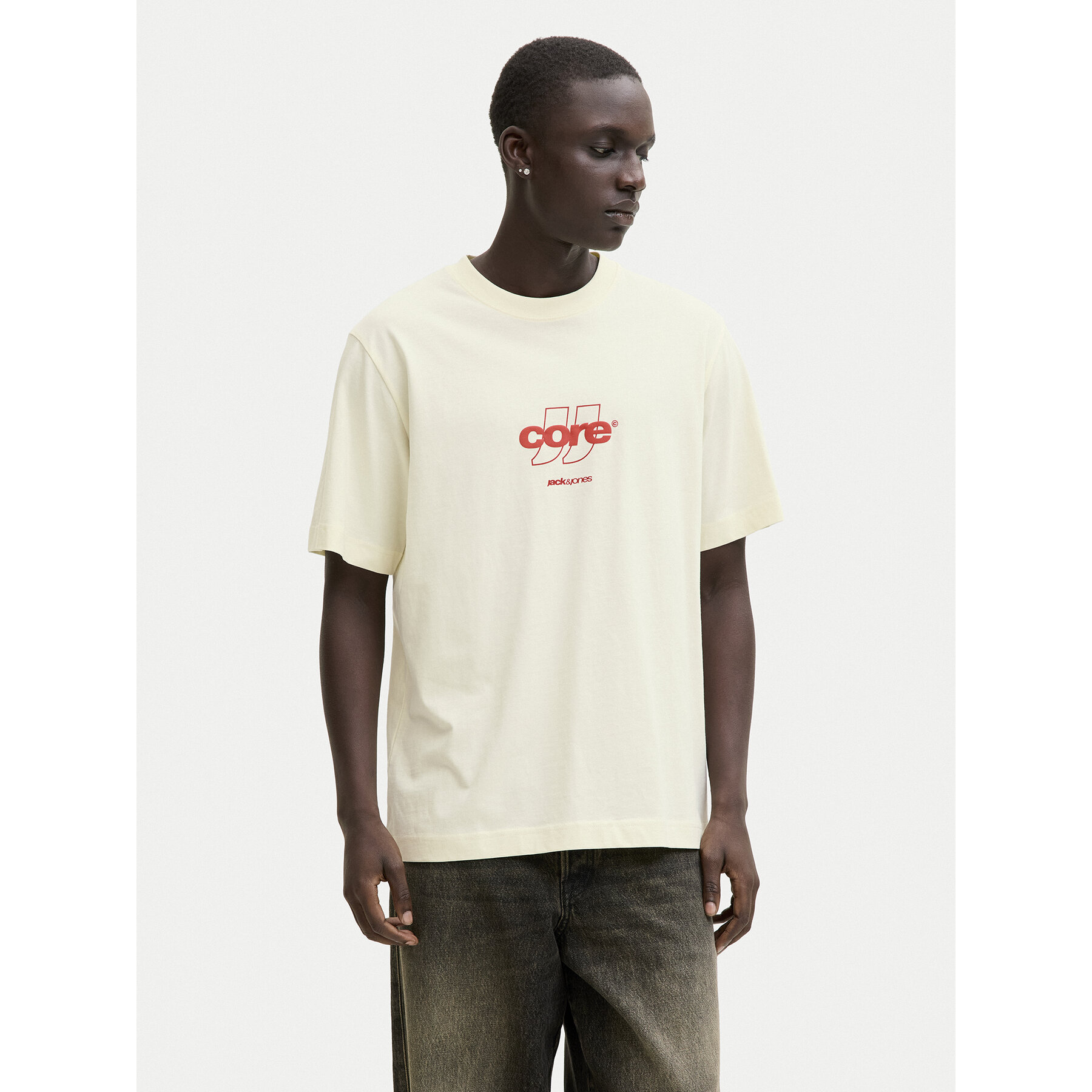 Jack & Jones Póló Club 12289868 Sárga Relaxed Fit