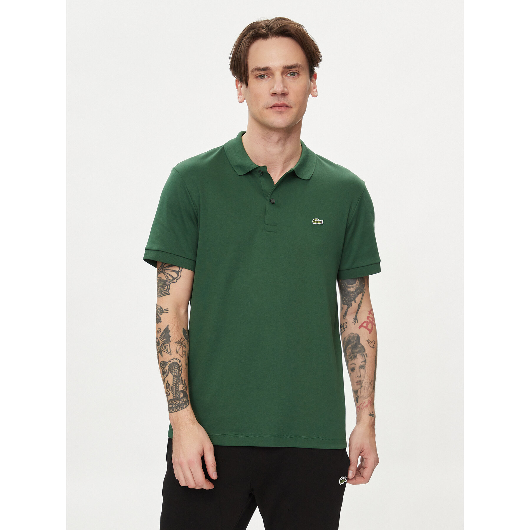 Lacoste Polo majica DH2050 Zelena Regular Fit